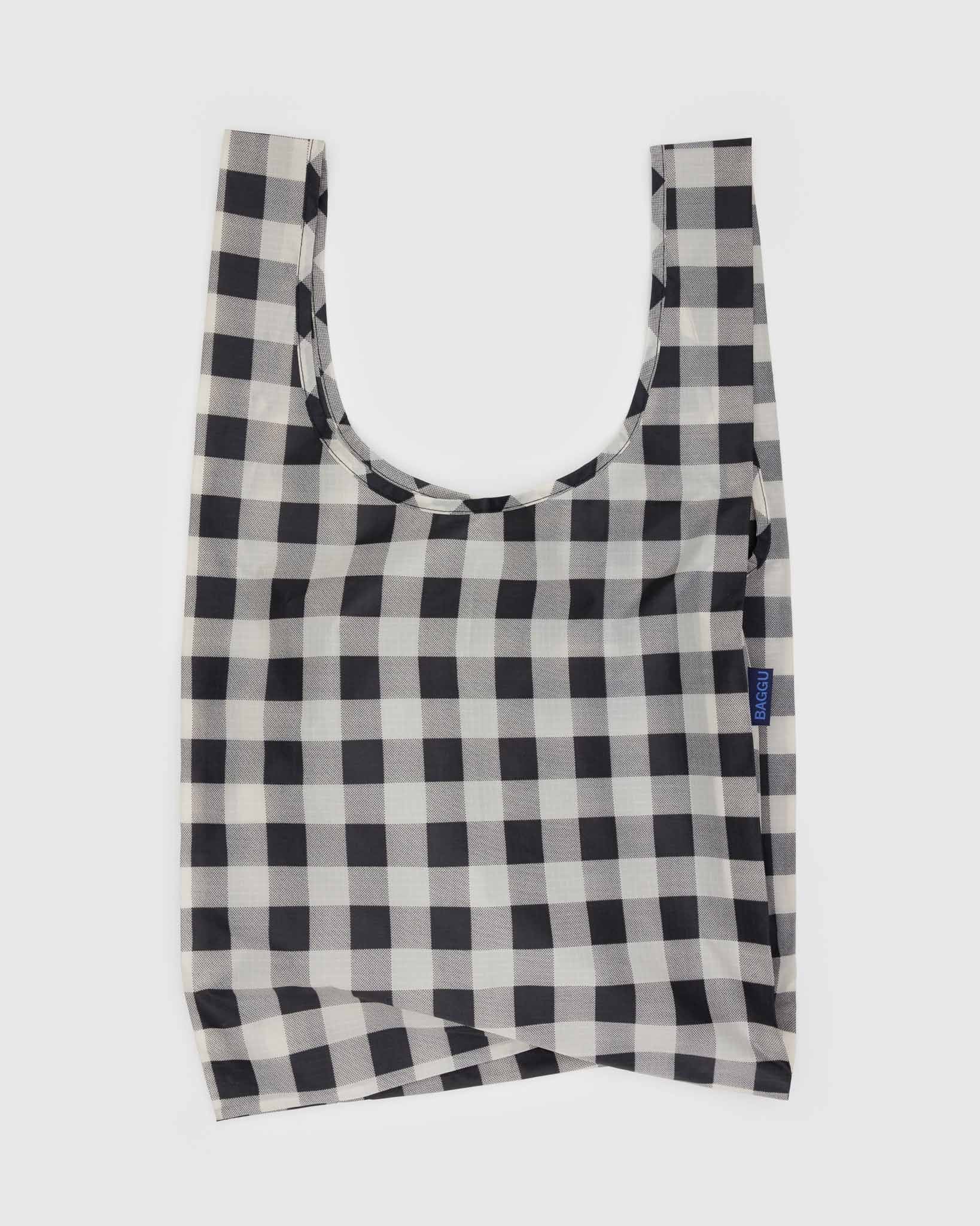 Black & White Big Check Standard BAGGU | BAGGU | Shopping Tote Bag