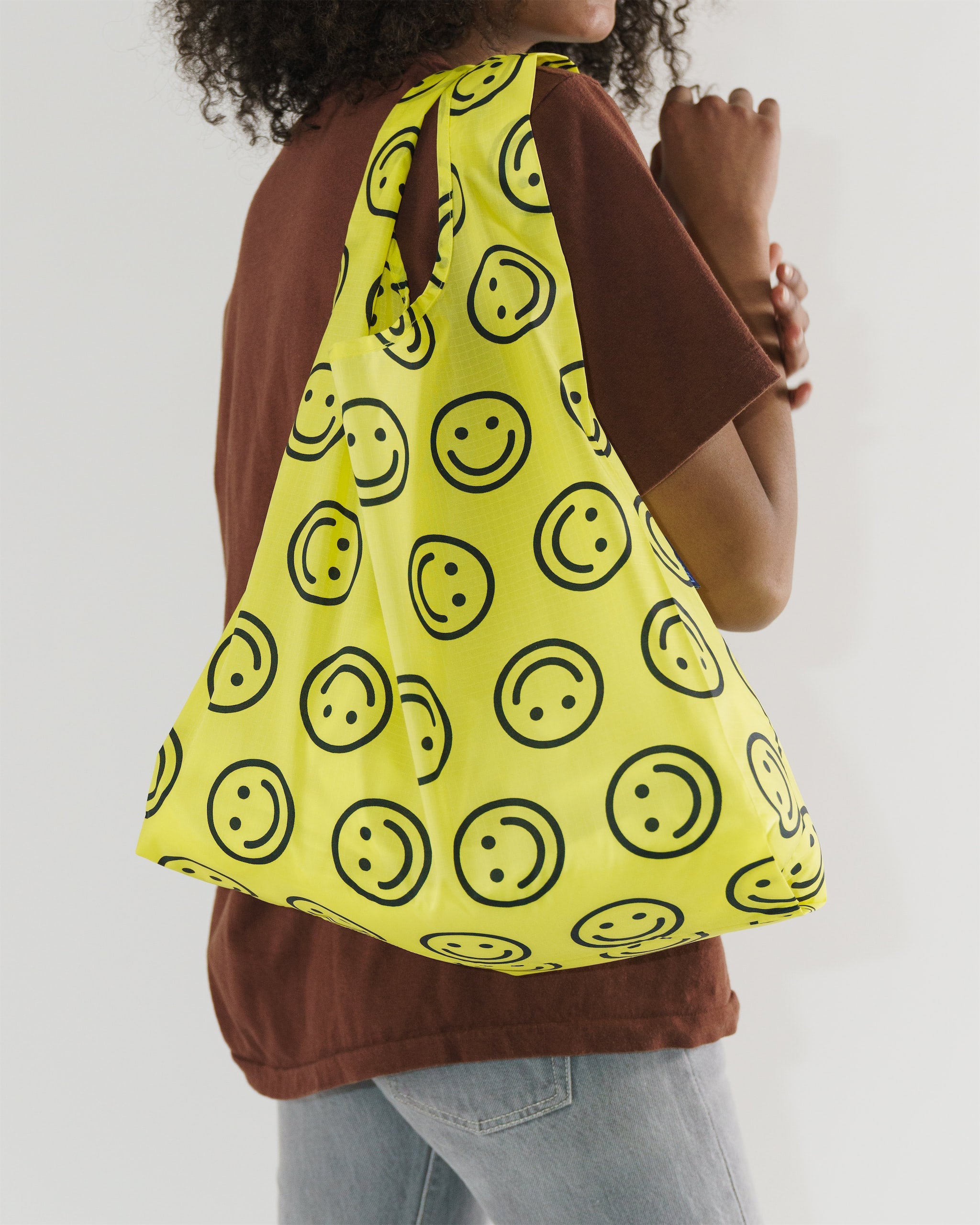 Yellow Happy Standard BAGGU - FALL 2025 | BAGGU | Shopping Tote Bag