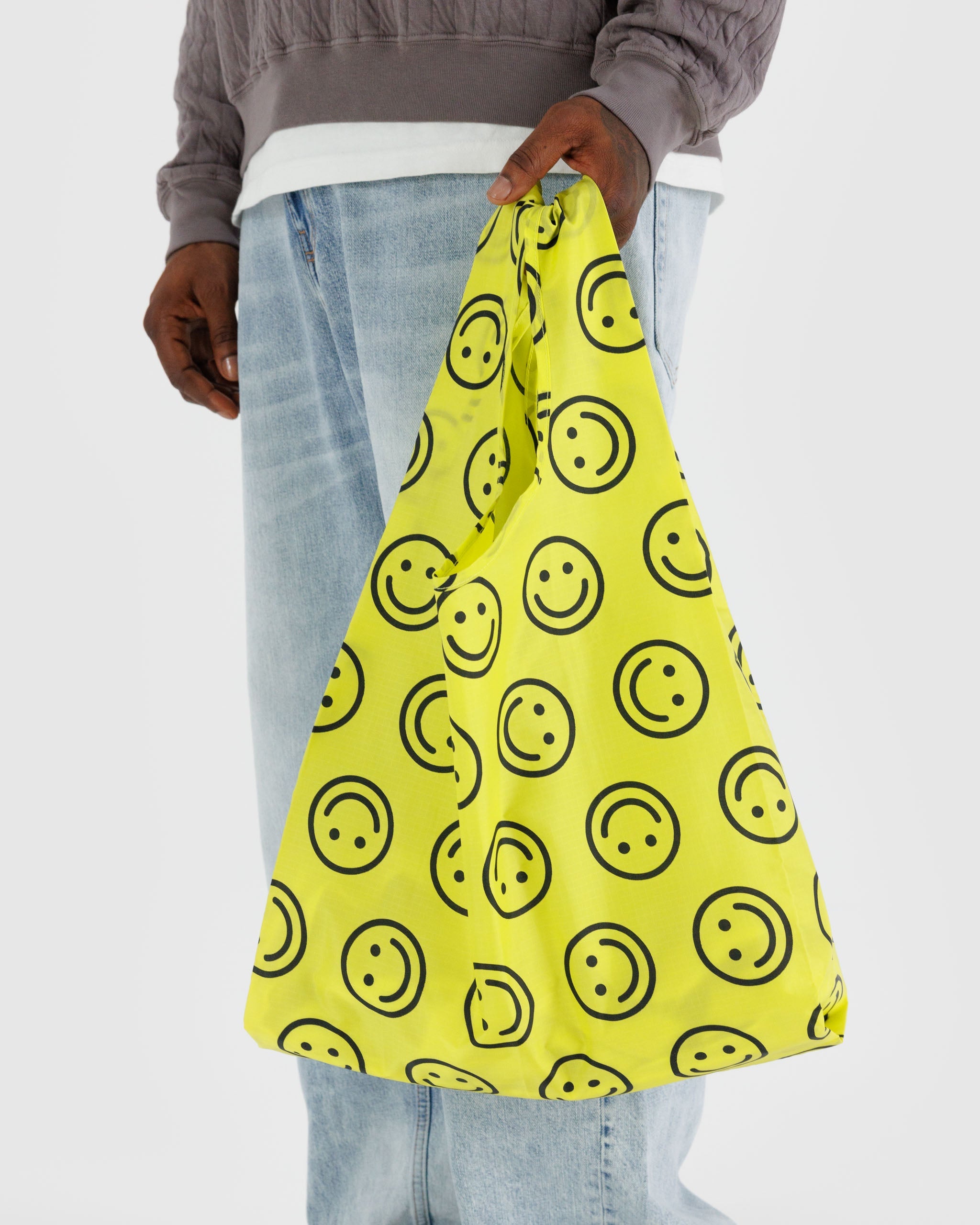 Yellow Happy Standard BAGGU - FALL 2025 | BAGGU | Shopping Tote Bag
