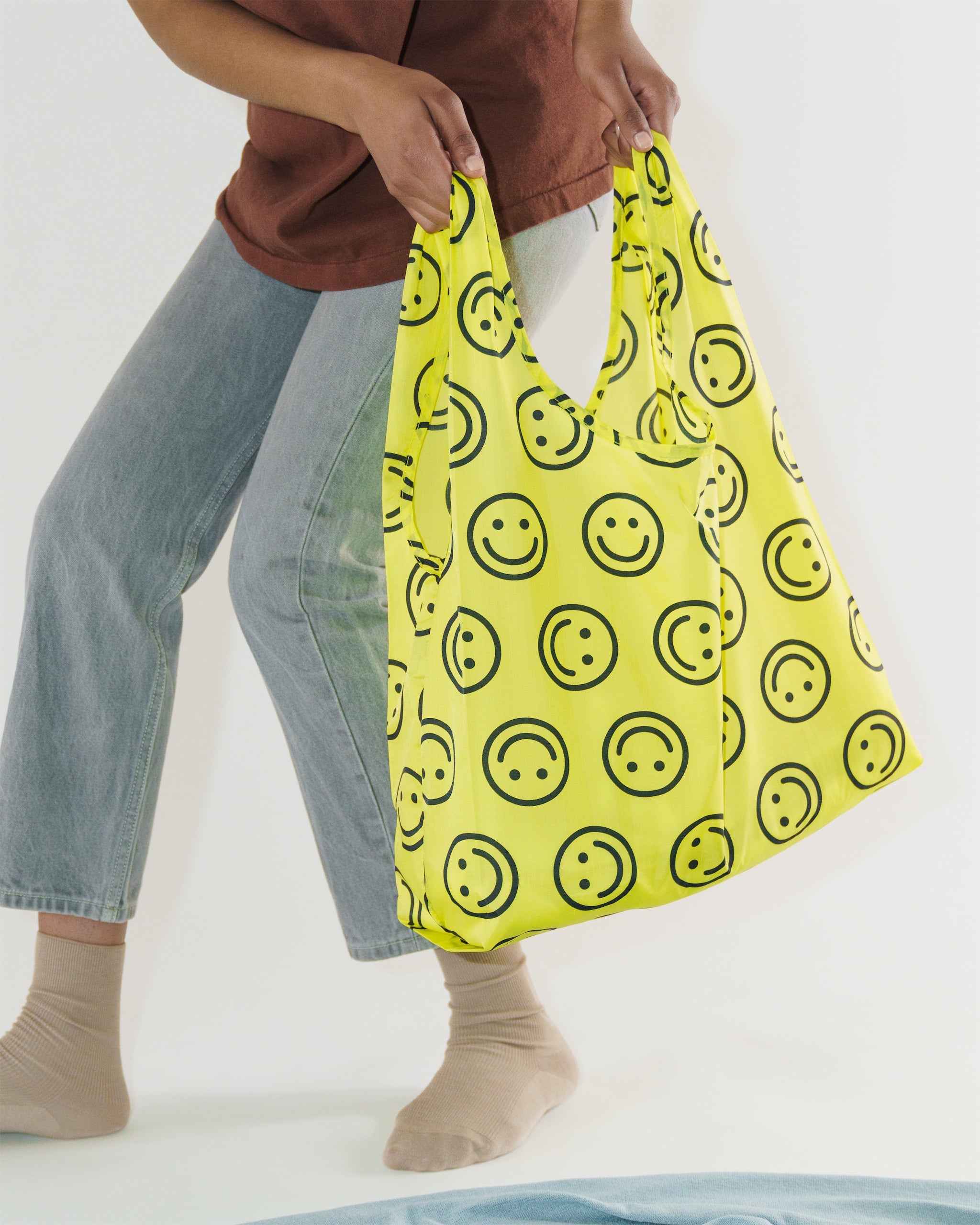 Yellow Happy Standard BAGGU - FALL 2025 | BAGGU | Shopping Tote Bag