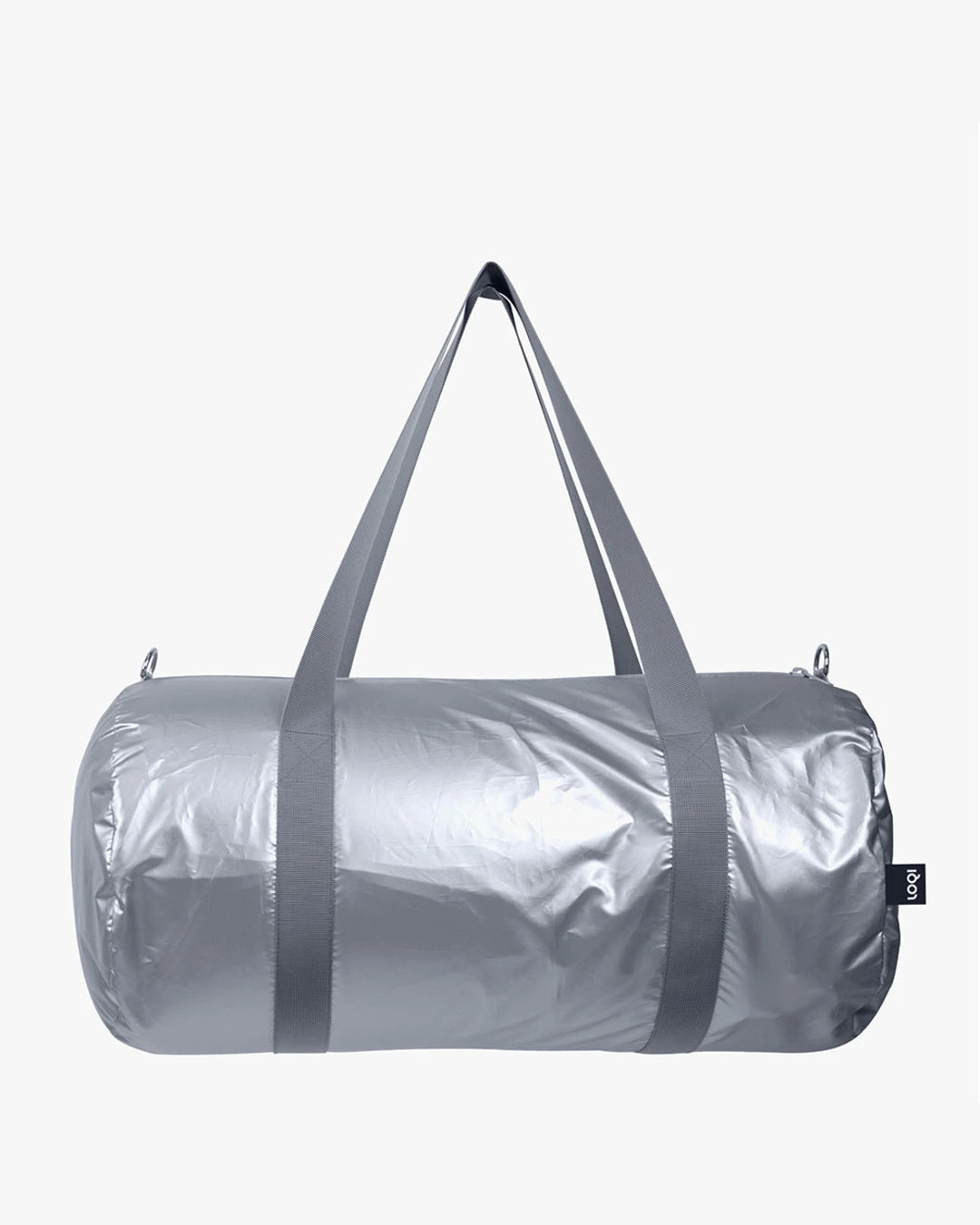 Metallic Matt Silver Weekender Bag | LOQI | Travel + Overnight Bag
