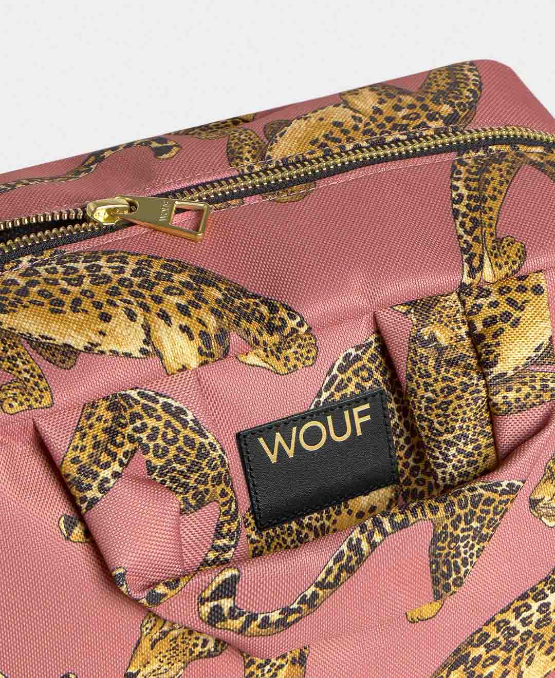 Blush Leopard Large Toiletry Bag WOUF | WOUF | Cosmetic + Toiletry Bags