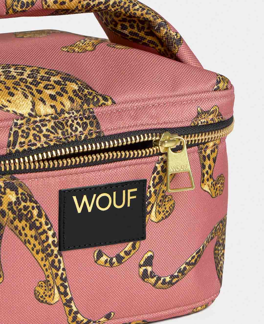 Blush Leopard Vanity Bag WOUF | WOUF | Cosmetic + Toiletry Bags