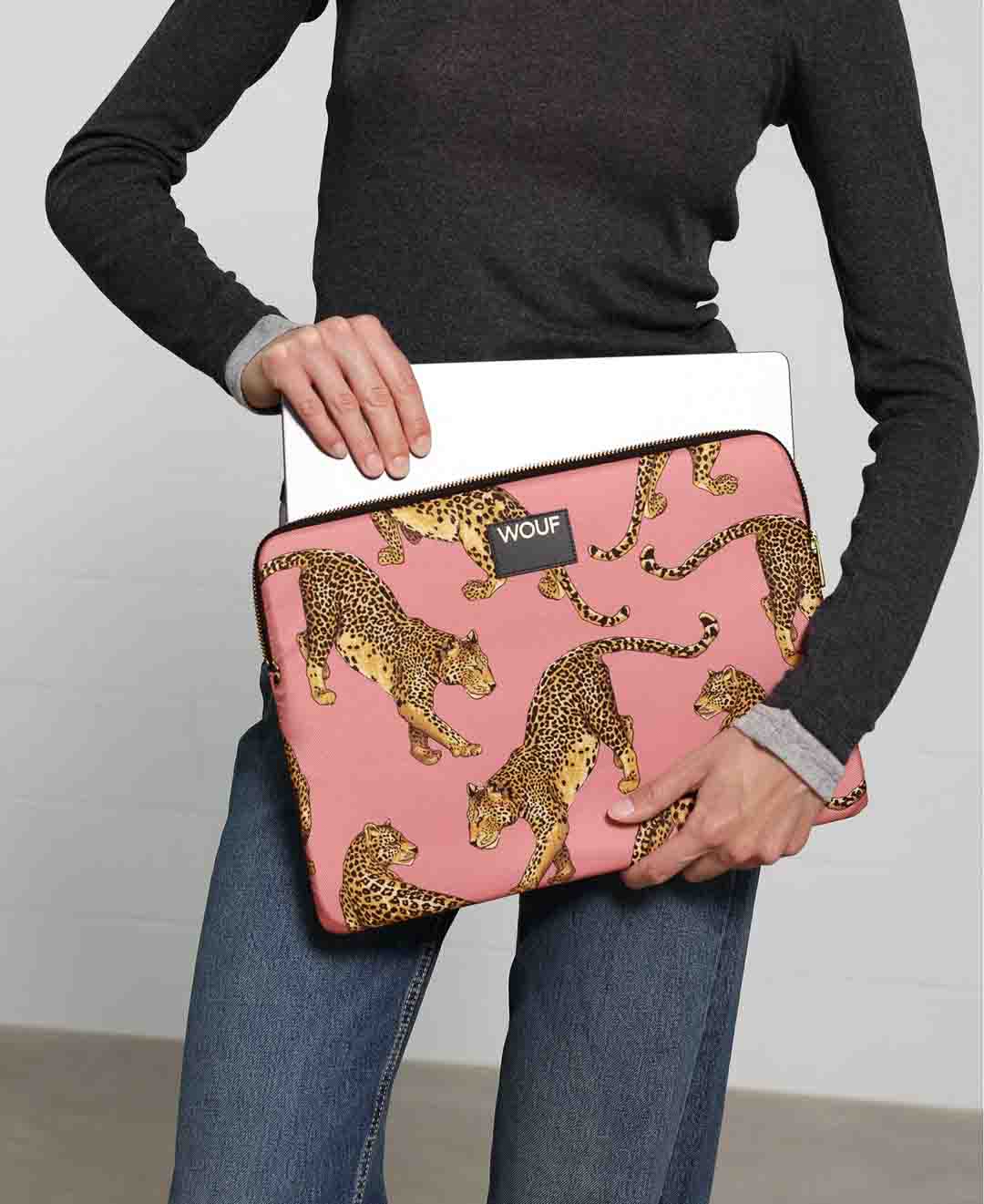 Blush Leopard Laptop Sleeve 13" & 14" WOUF | WOUF | Laptop + Tablet Sleeves