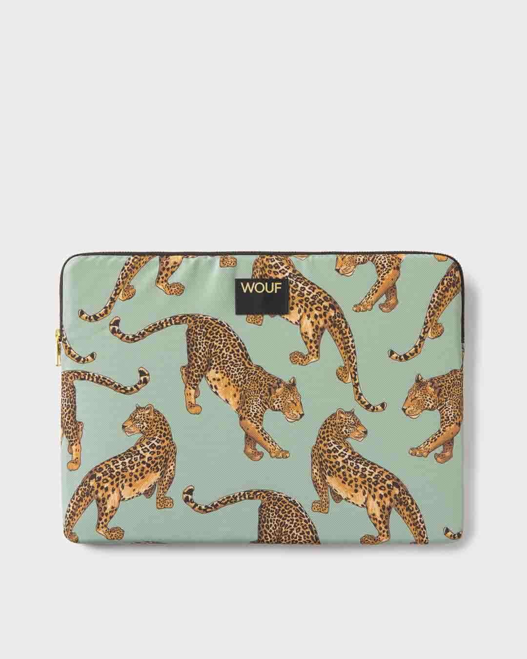 Emerald Leopard Laptop Sleeve 13" & 14" | WOUF | Laptop Sleeve 13"& 14"