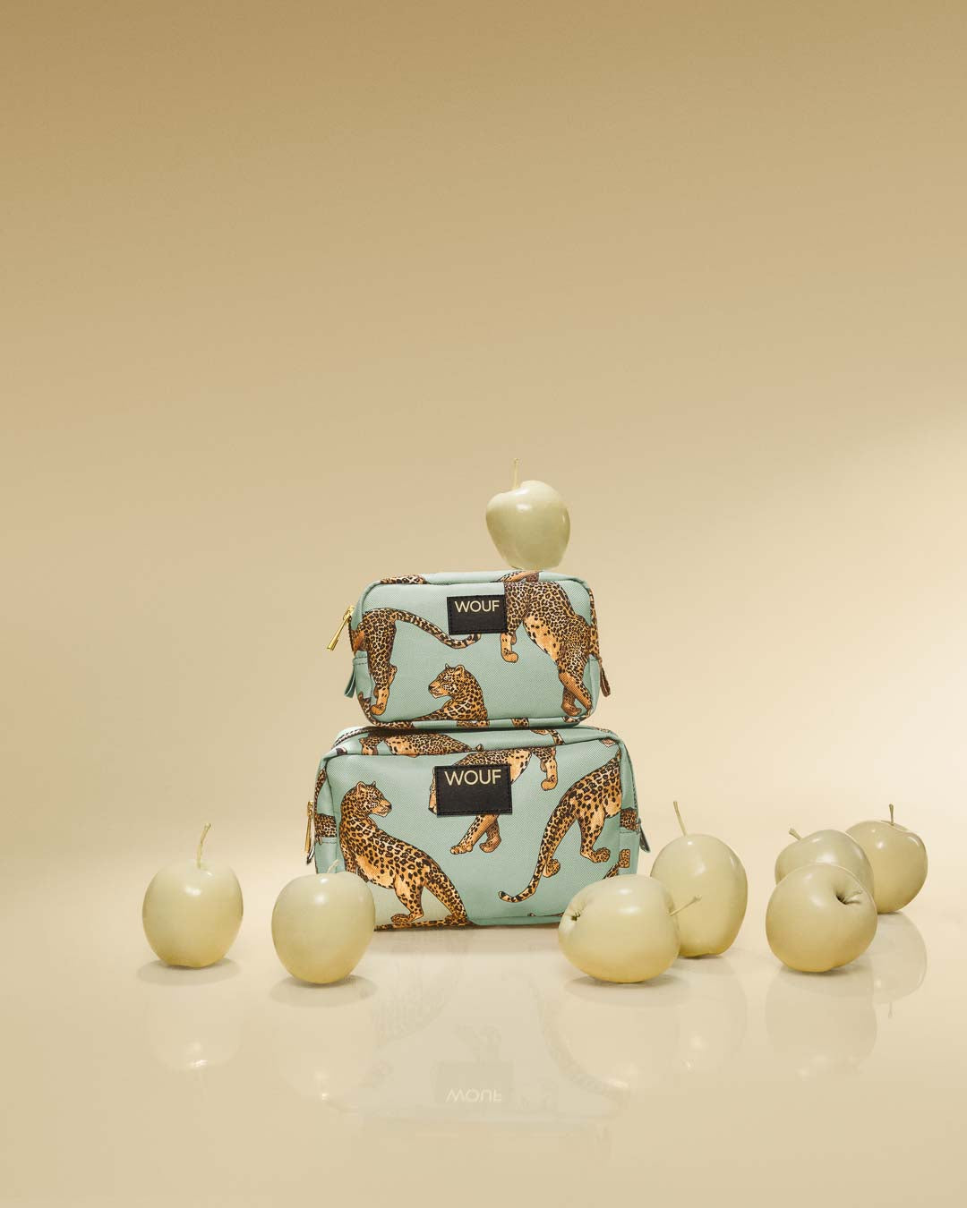 Emerald Leopard Toiletry Bag WOUF