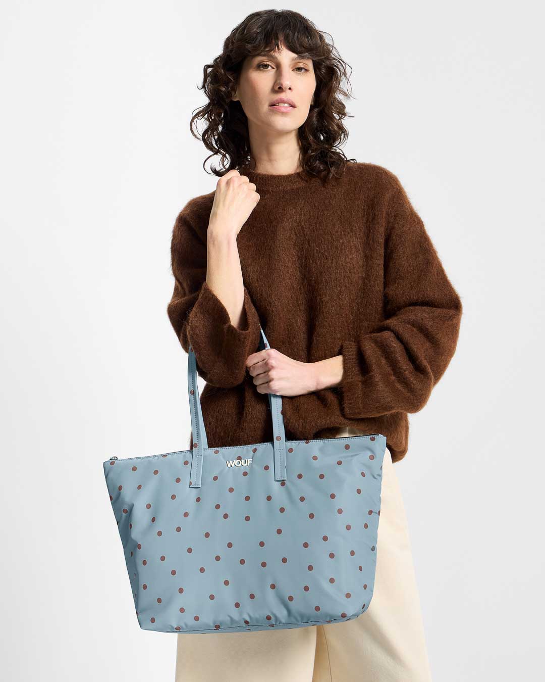 Polka Shopper Tote Bag WOUF