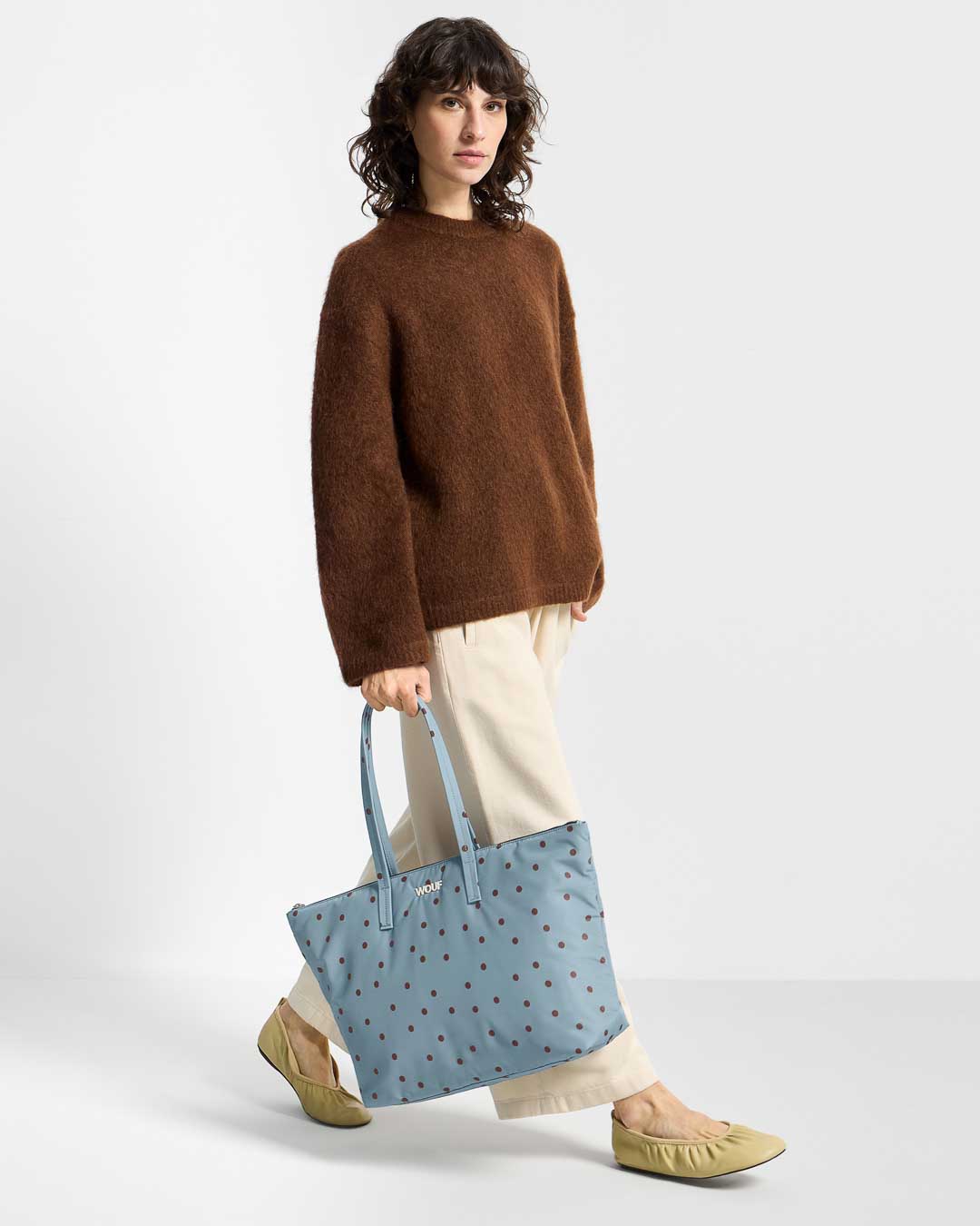 Polka Shopper Tote Bag WOUF