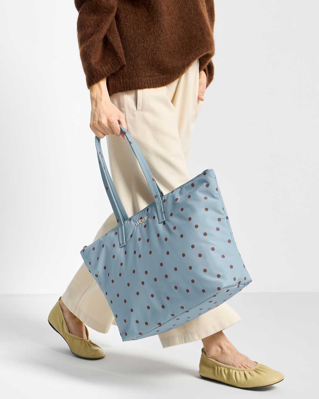 Polka Shopper Tote Bag WOUF