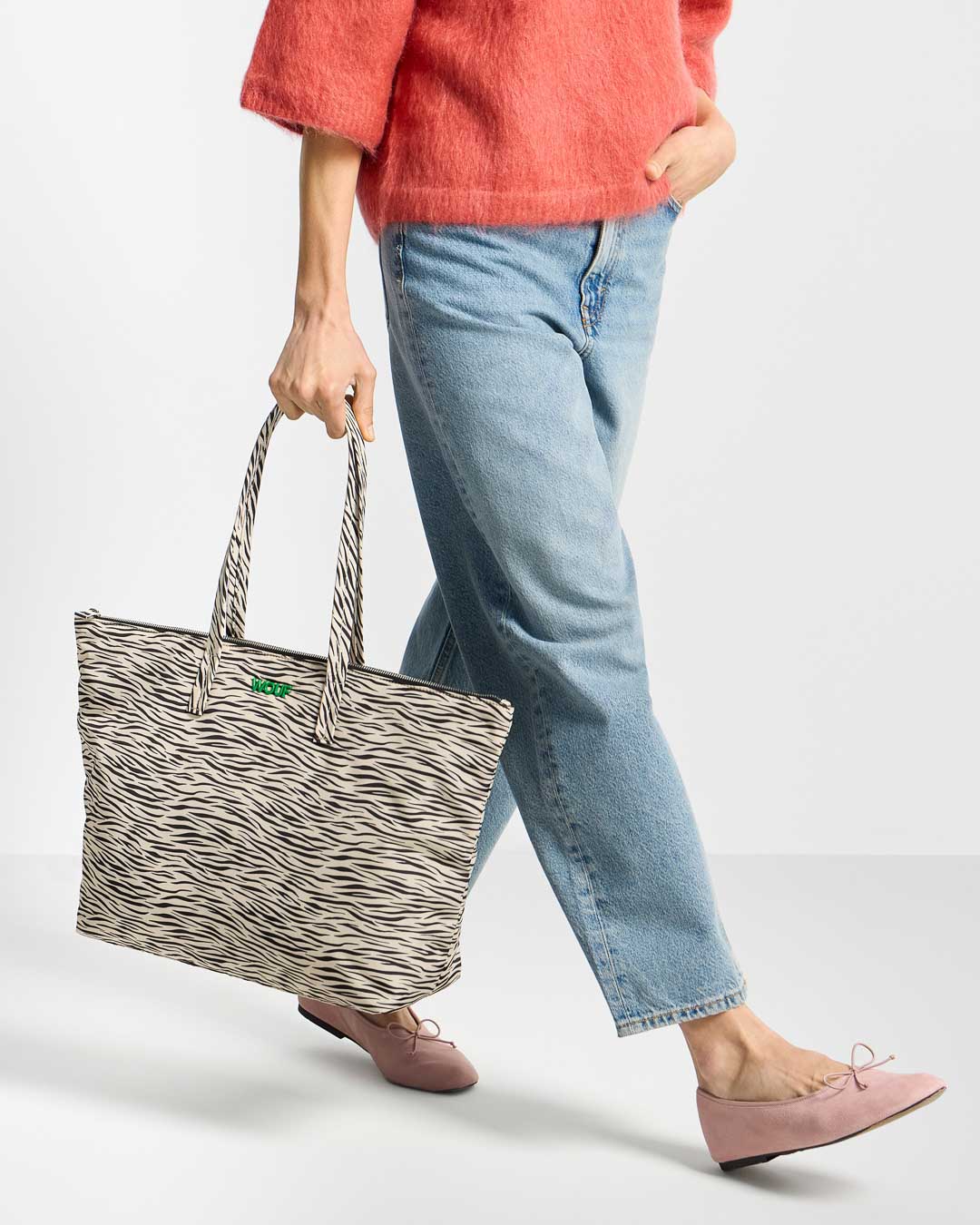 Zebra Hit Shopper Tote Bag WOUF