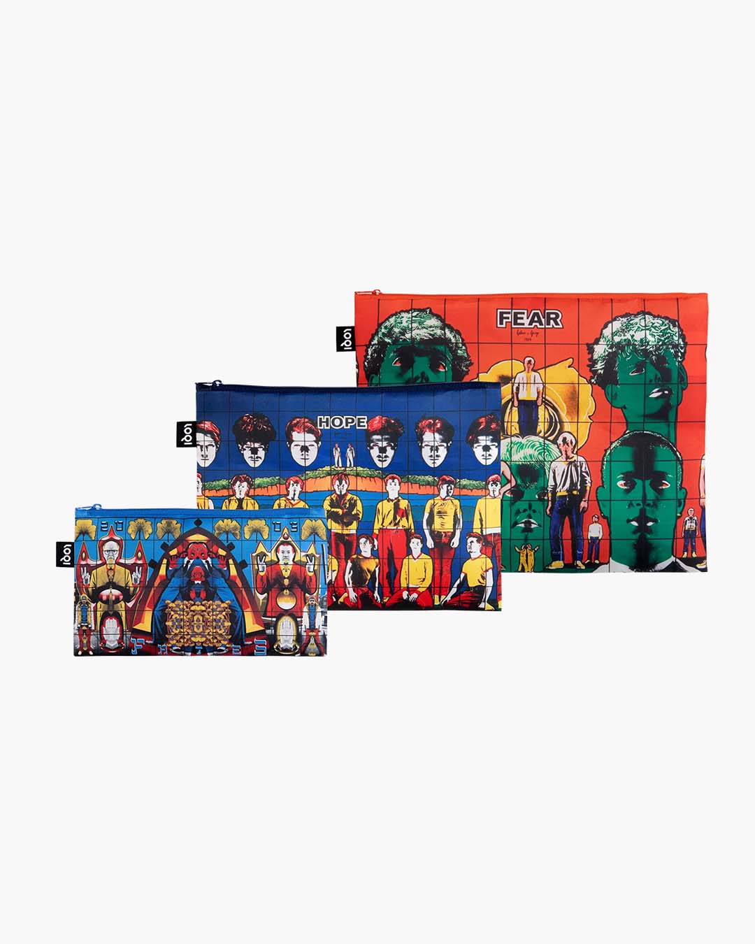 GILBERT & GEORGE Death, Hope, Life, Fear Recycled Zip Pockets