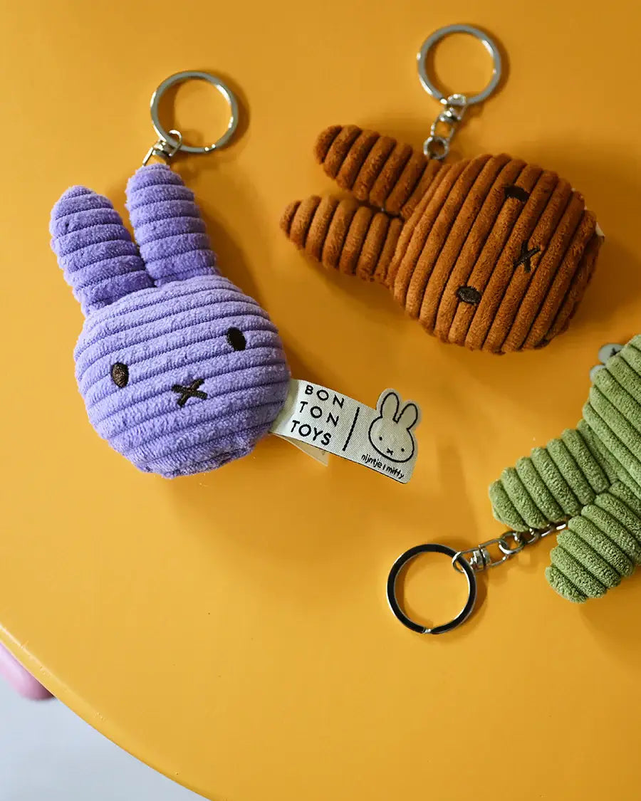 Miffy Keyring / Bag Charm in Cinnamon Corduroy