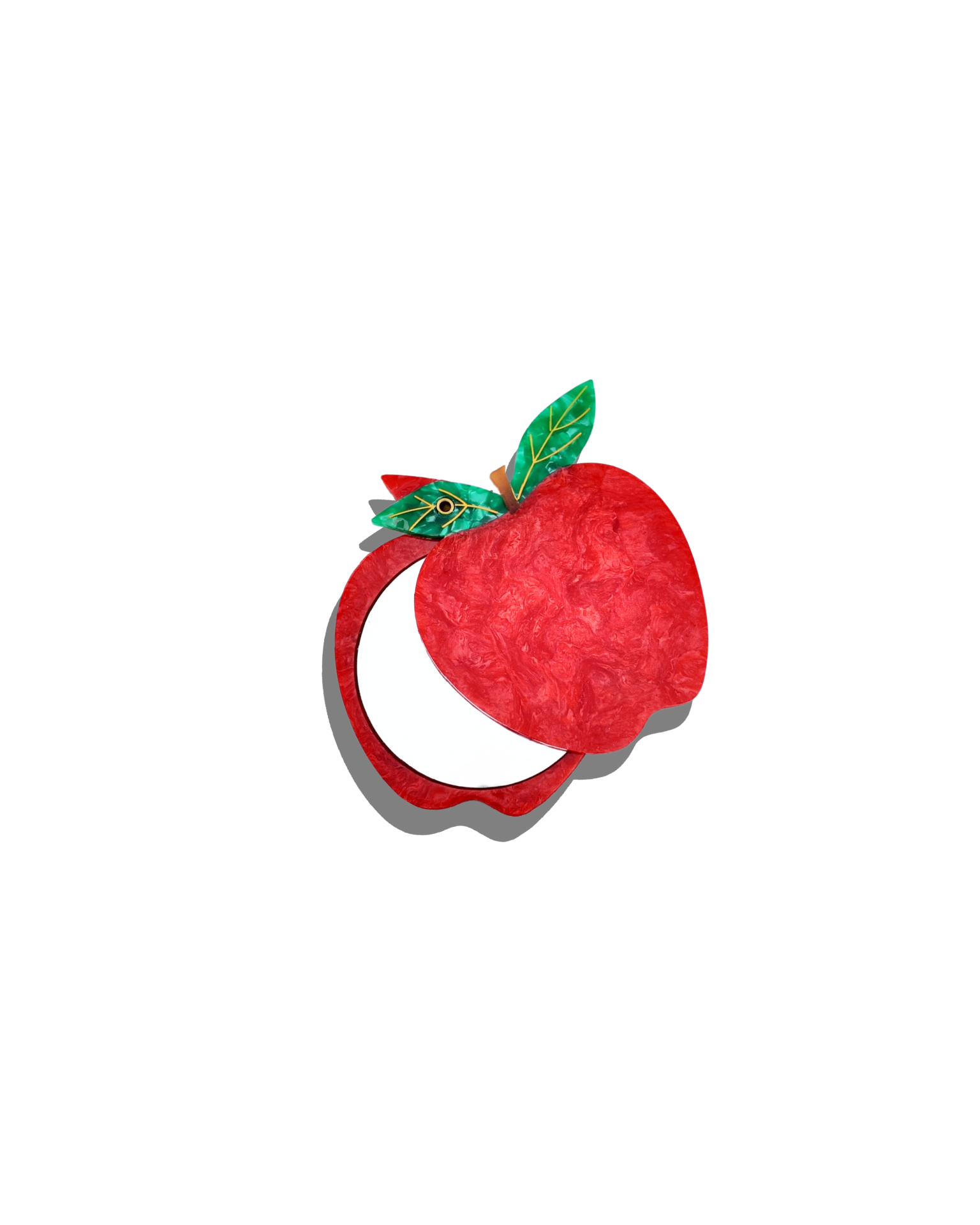 Hand-painted Apple Compact Mirror