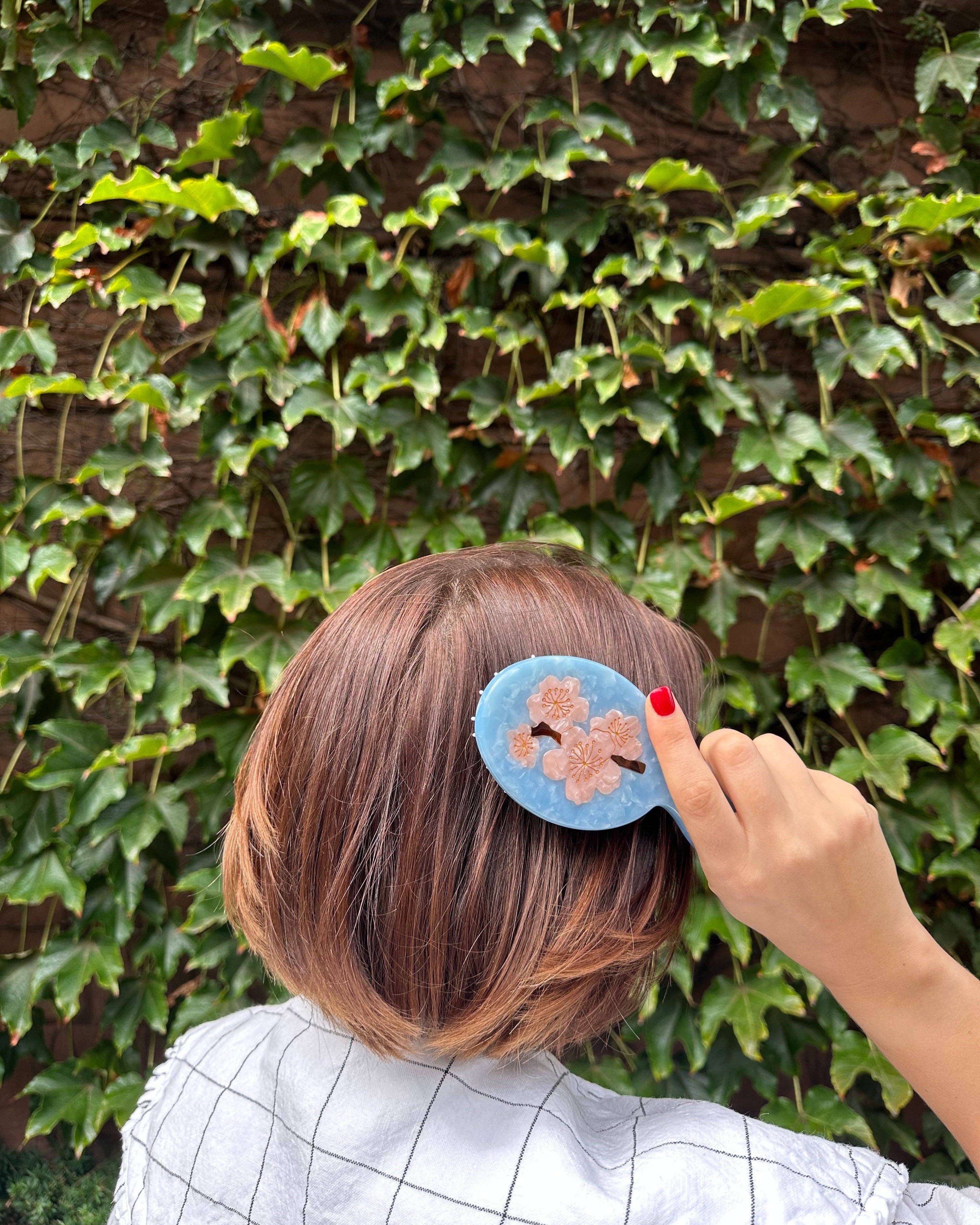 Handbag Heroes Hand-painted Cherry Blossom Hair Gift Set | Solar Eclipse | Hair Accessories