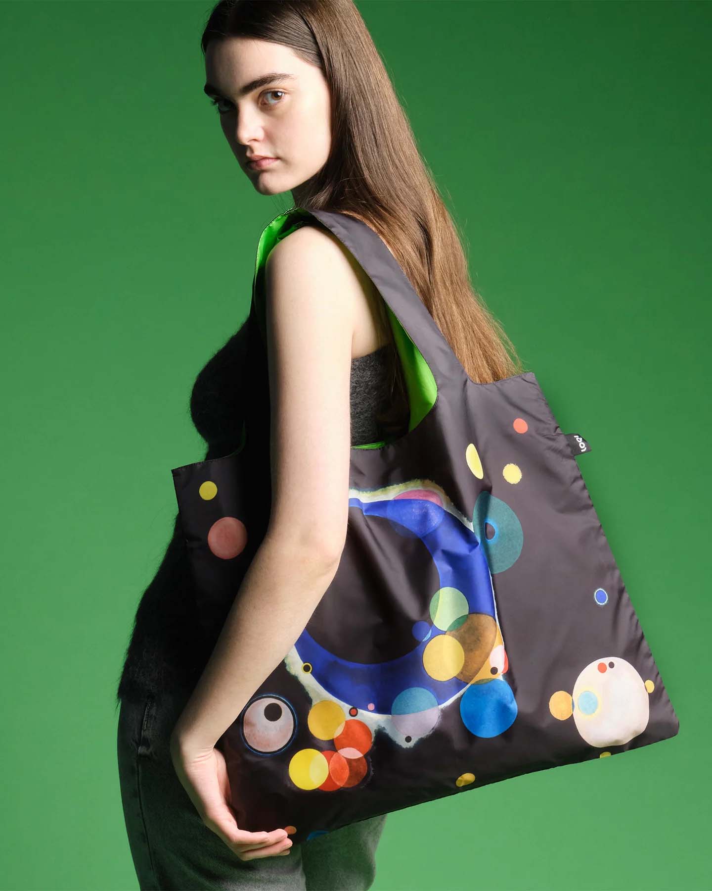 Several Circles Neon by Wassily Kandinsky Recycled Bag | LOQI | Shopping Tote Bag