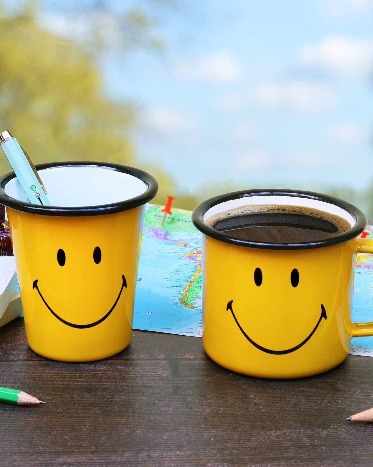 Smiley Enamel Tumbler