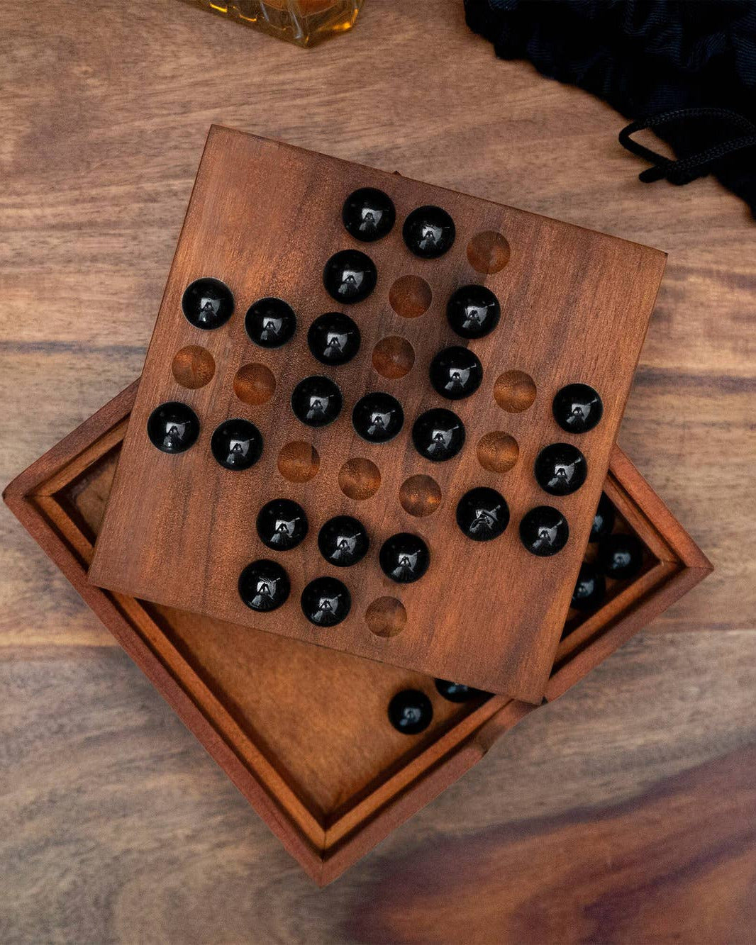 Iron & Glory Wooden Solitaire Game