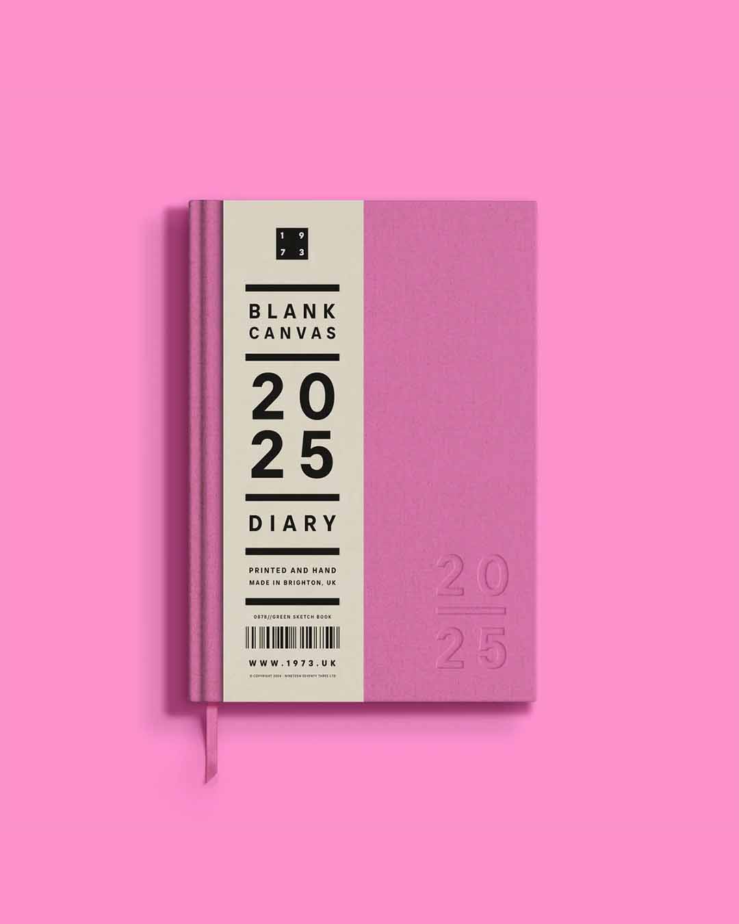 Blank Canvas Pink 2025 Diary