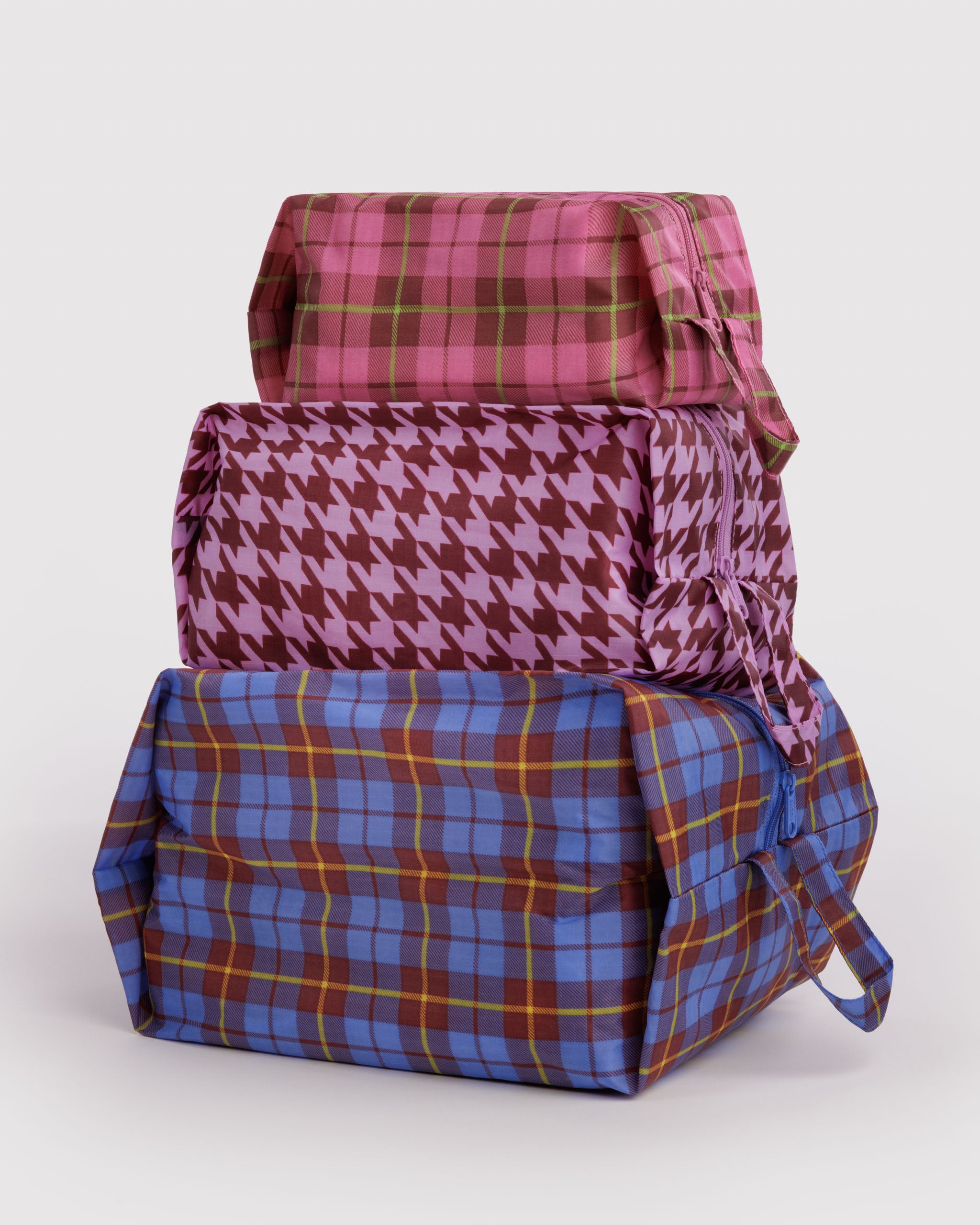 Check Mix 3D Zip Set BAGGU