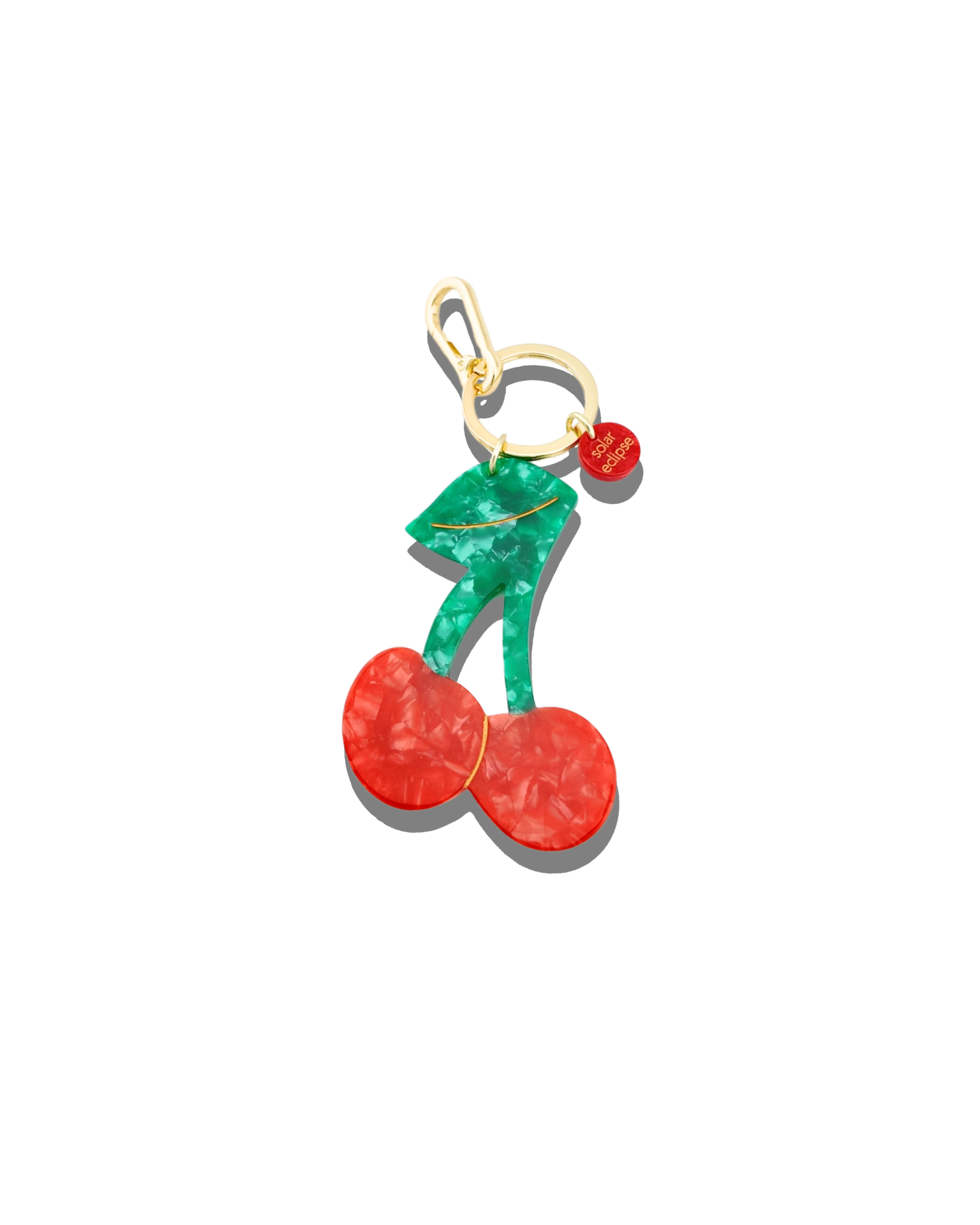 Hand-painted Cherry Bag Charm & Keychain | Solar Eclipse | Bag Charm