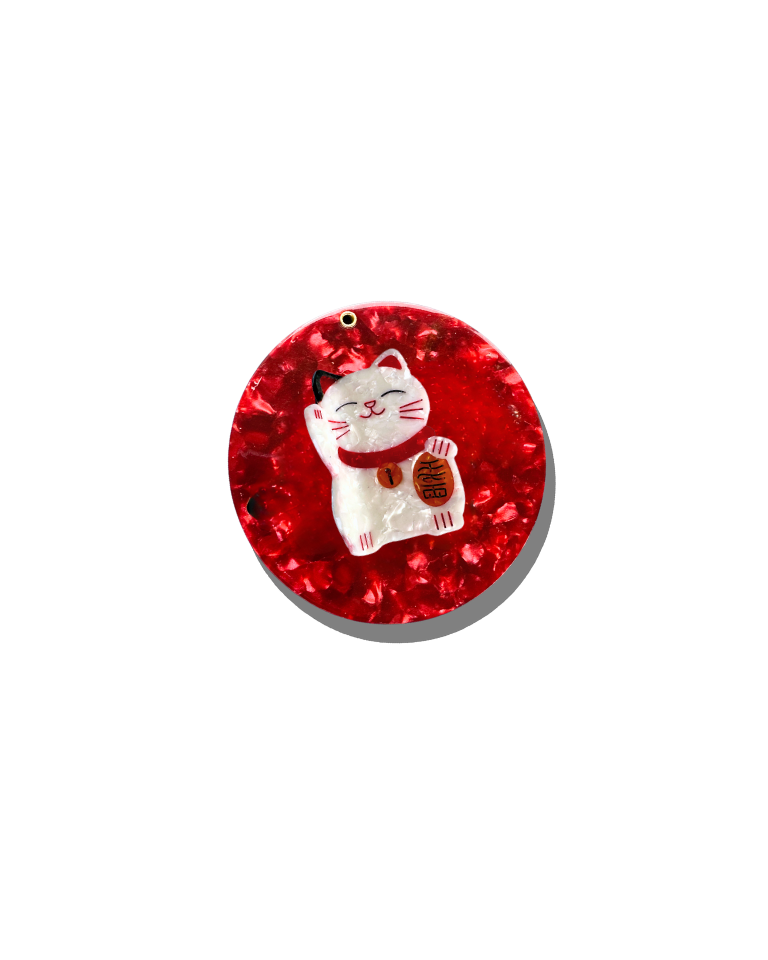 Hand-painted Lucky Cat Compact Mirror | Solar Eclipse | Mirrors