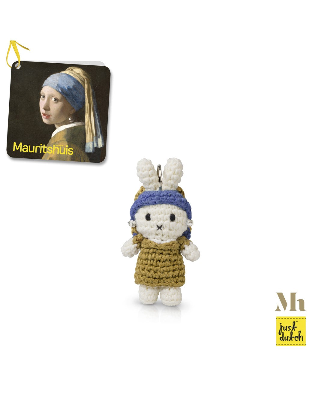 Miffy Handmade Crochet Keyring / Bag Charm Girl with the Pearl Earring ARTIST COLLECTION | Miffy Keyring + Bag Charm