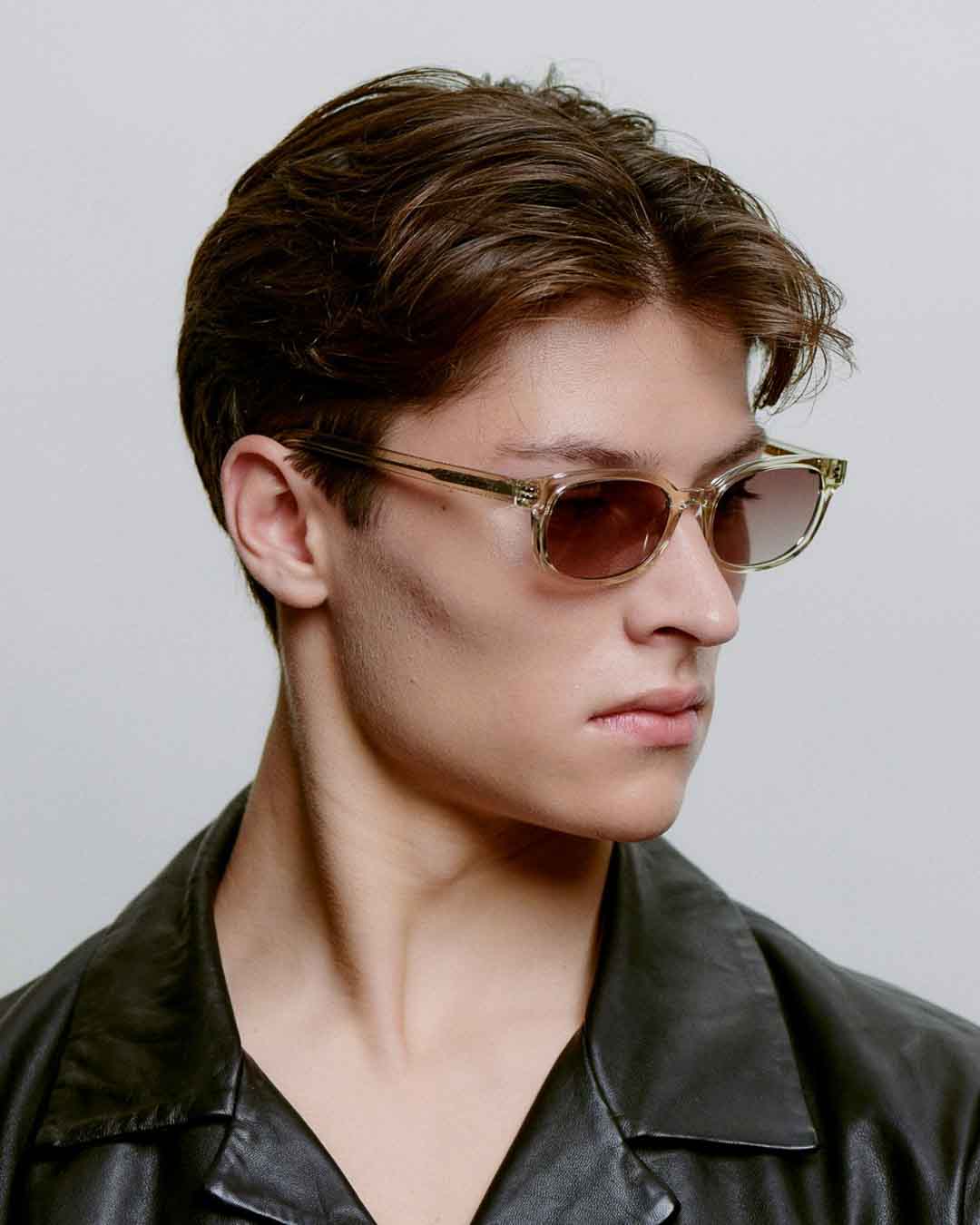Ecru Transparent Charlie Sunglasses