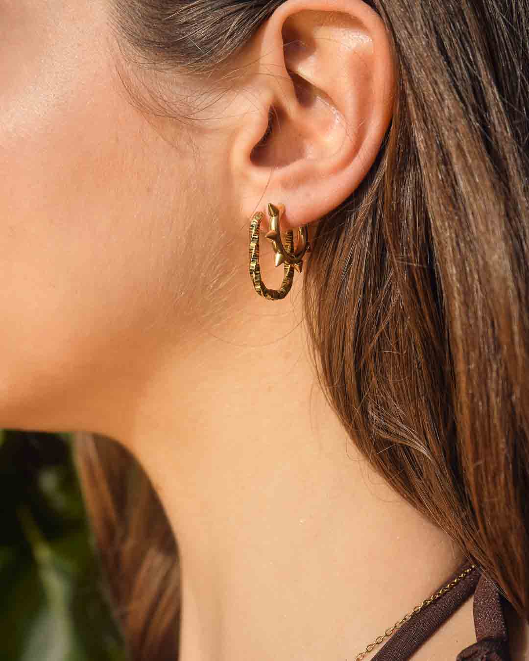 Gold Moxie Hoops