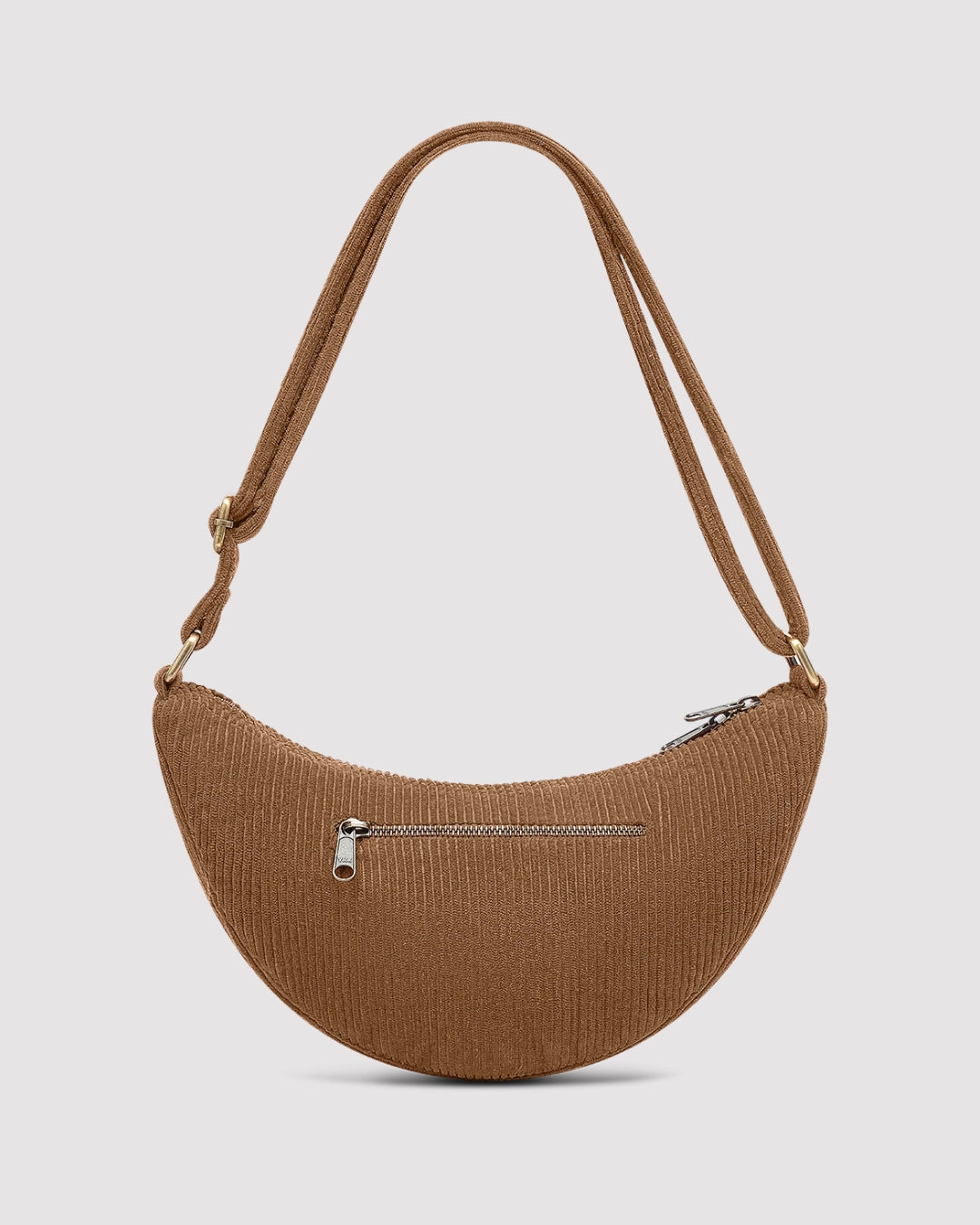 Macchiato Corduroy Andrea Crescent Bag hindbag