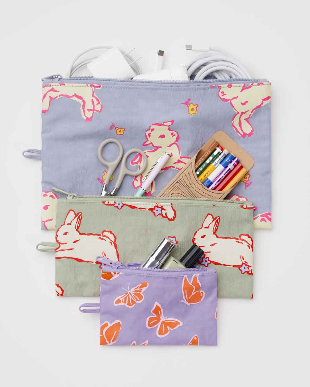Spring Animals Flat Pouch Set
