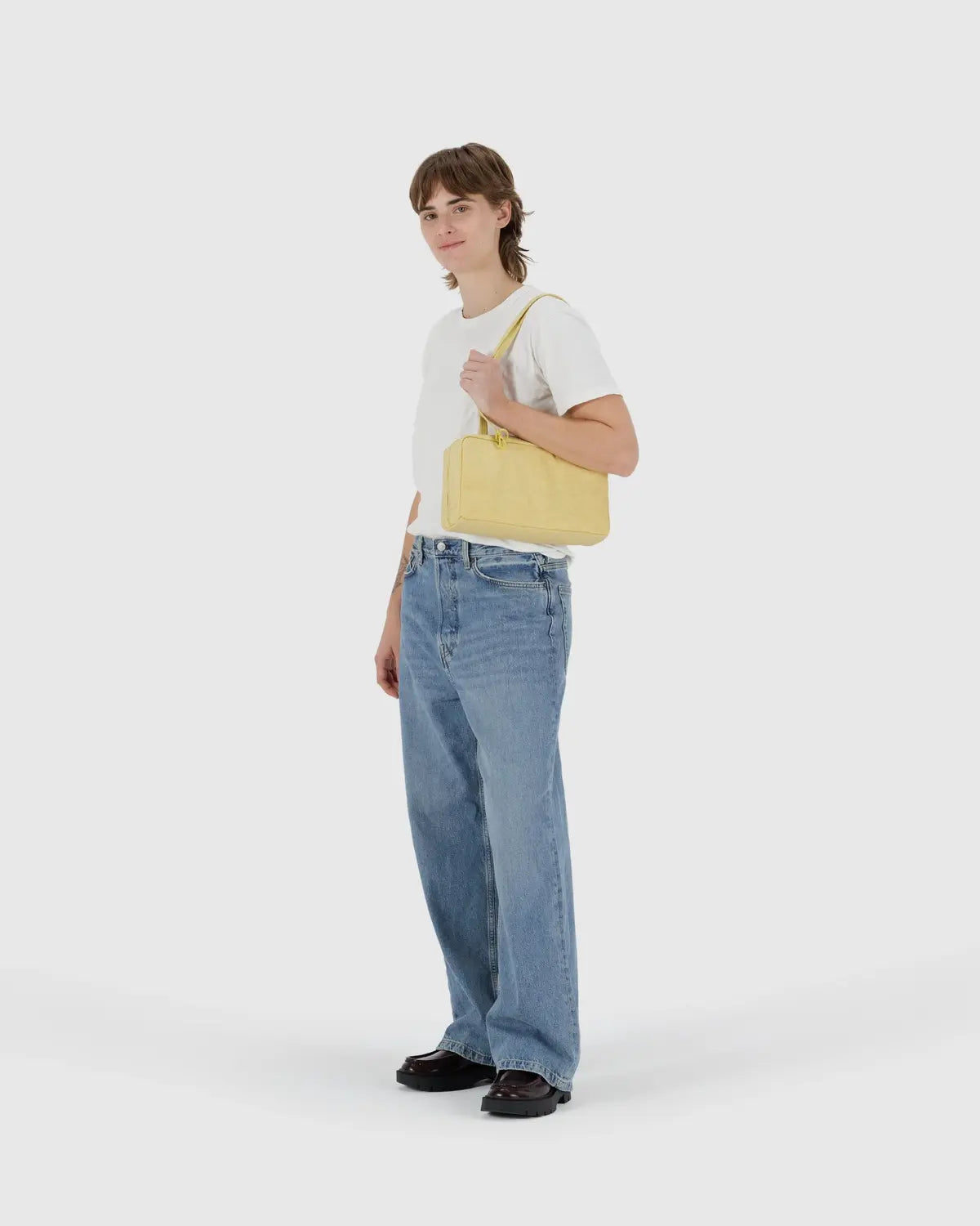 Butter Nylon Bowler Bag