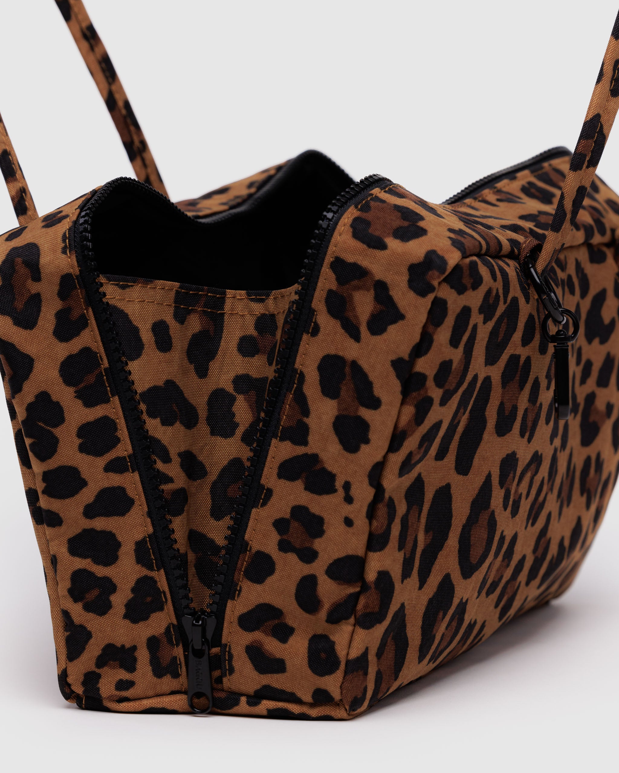 Leopard Nylon Bowler Bag