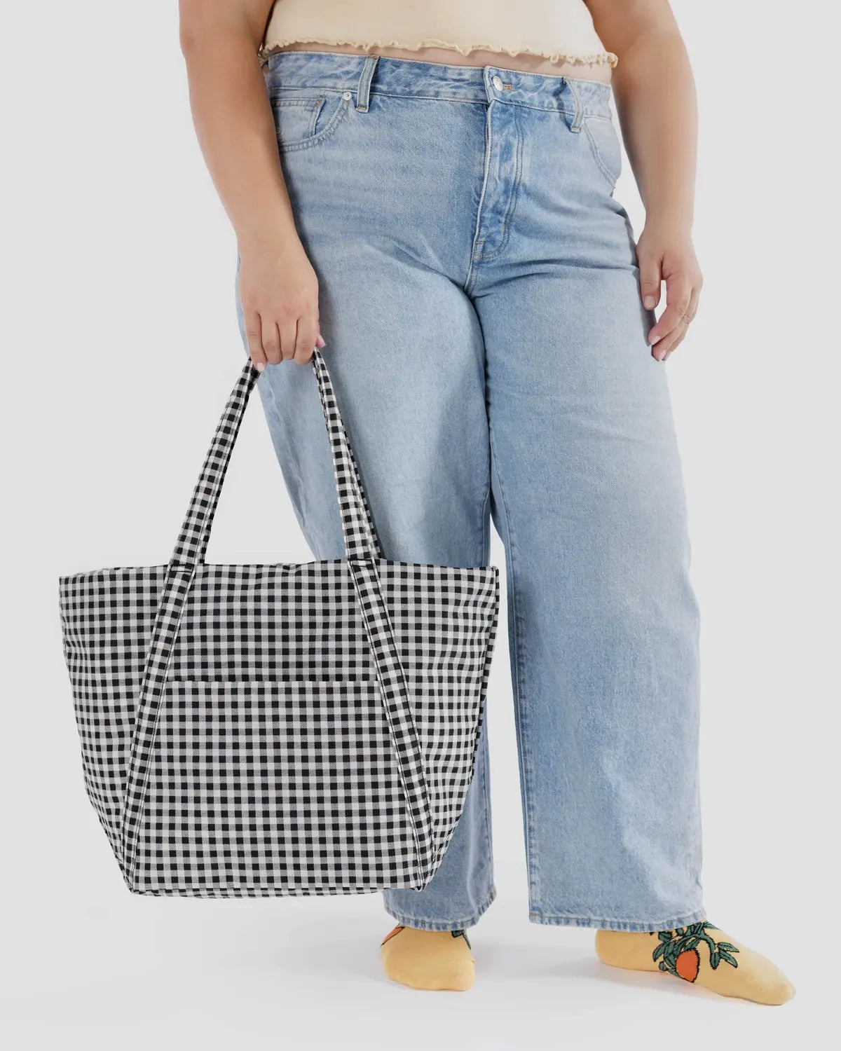 Black & White Gingham Cloud Bag