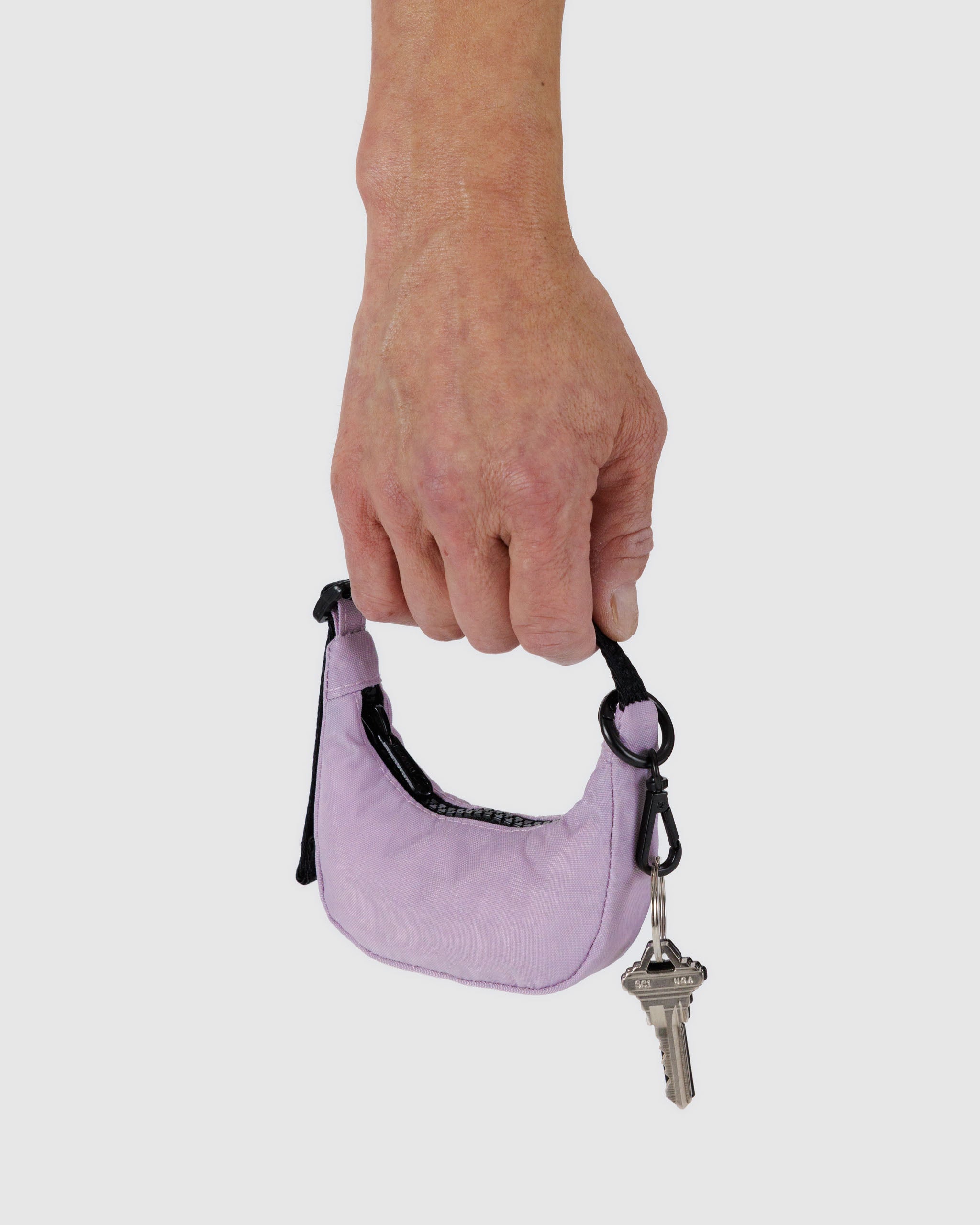 Dusty Pink Crescent Bag Charm | BAGGU | Bag Charm
