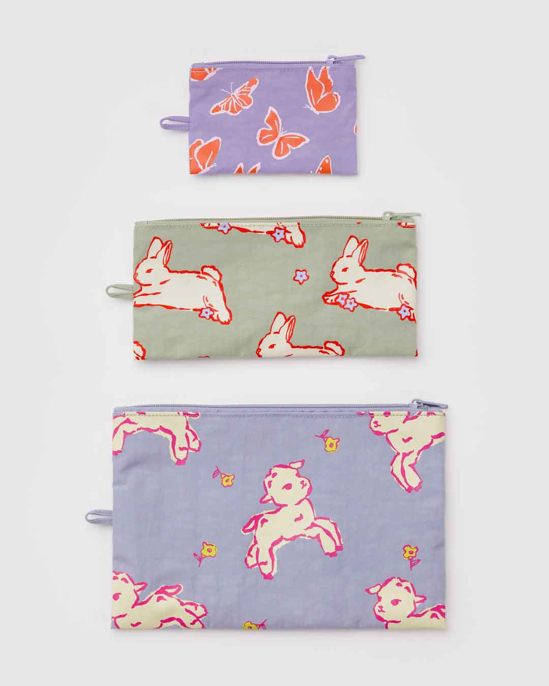 Spring Animals Flat Pouch Set