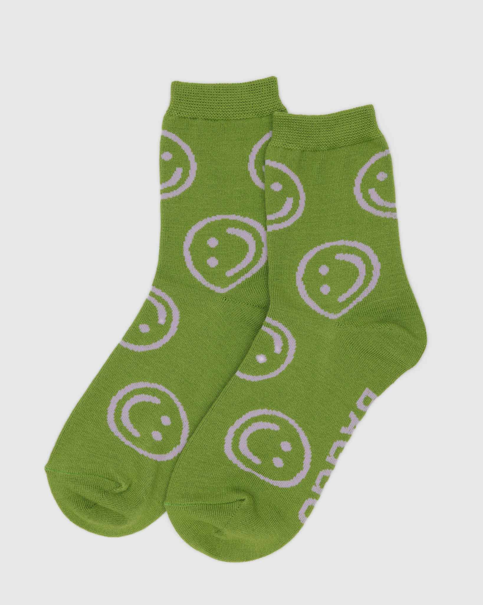BAGGU Pear Happy crew sock | BAGGU | Socks