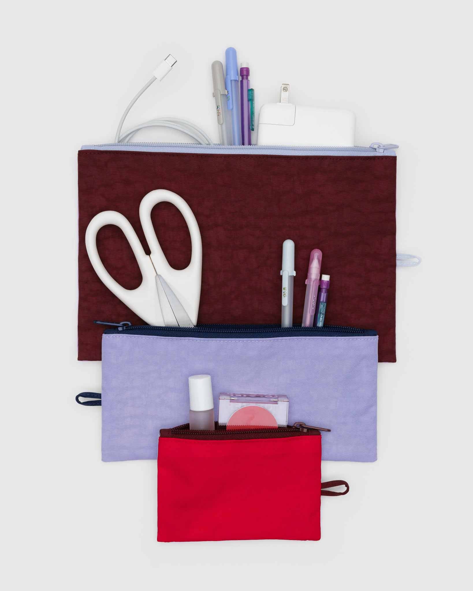 BAGGU Kaleidoscope Mix flat pouch set | BAGGU | Packing + Organisation