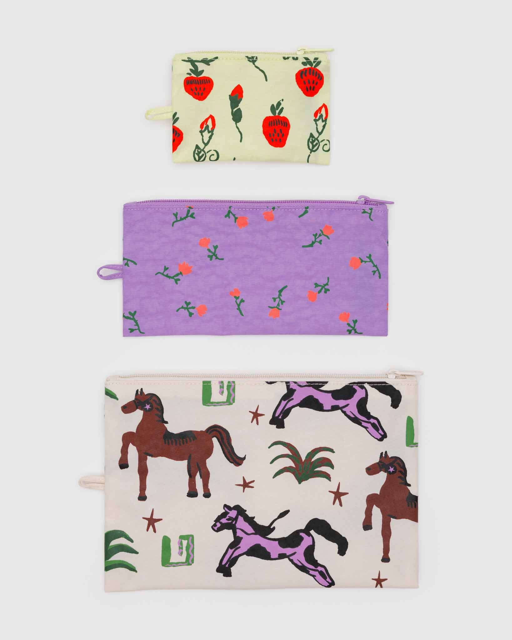 Painted Prairie Flat Pouch Set BAGGU