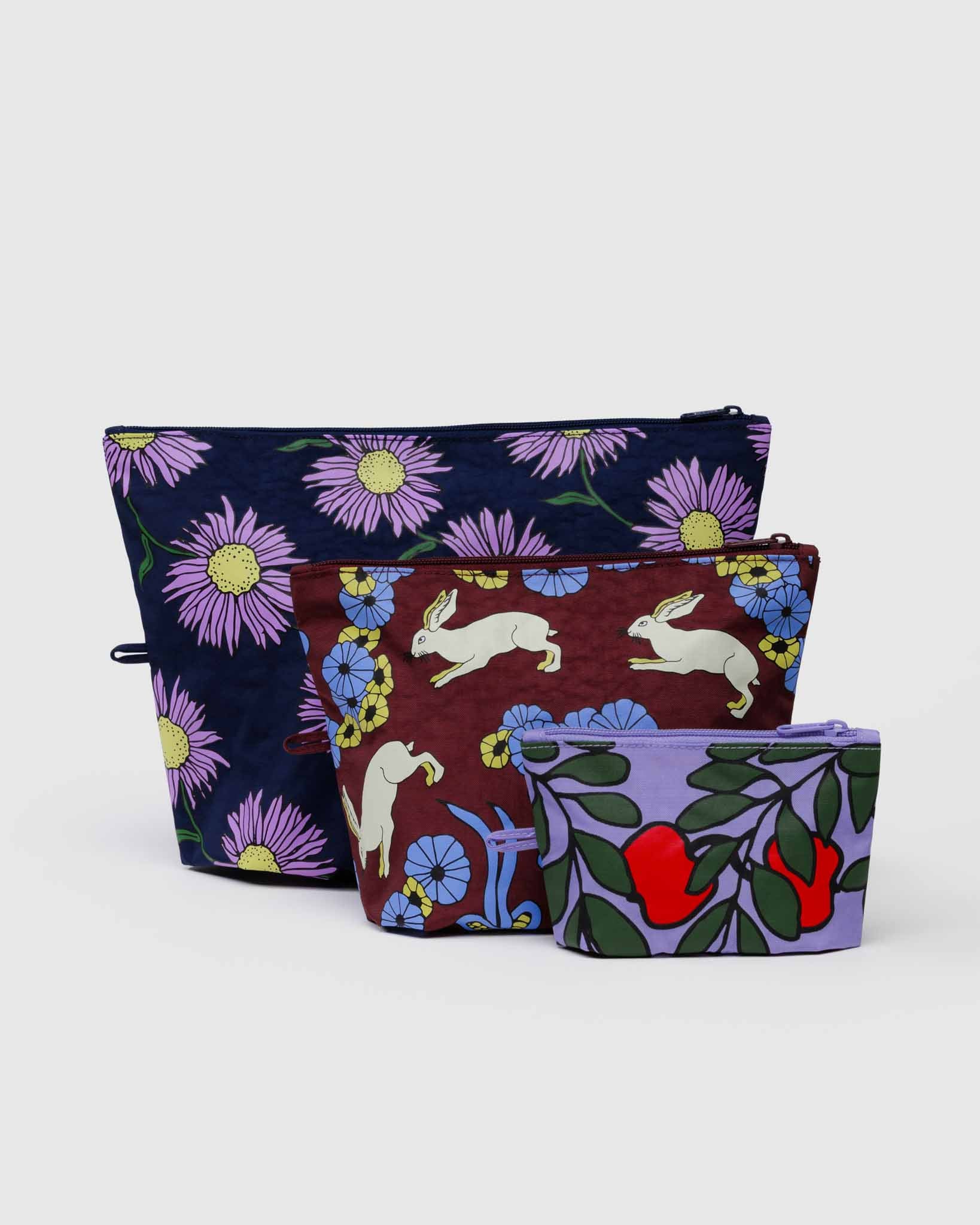 BAGGU Night Orchard go pouch set