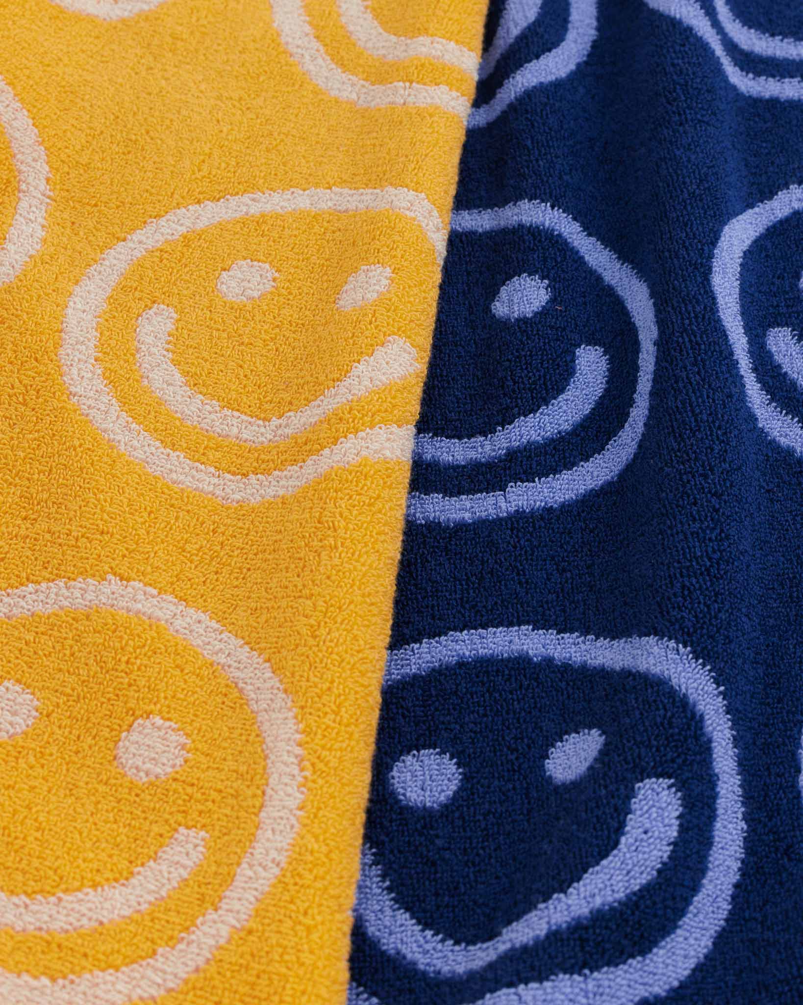 Happy Towels Happy Blue Marigold Mix Hand Towel Set Of Two | BAGGU | Towels