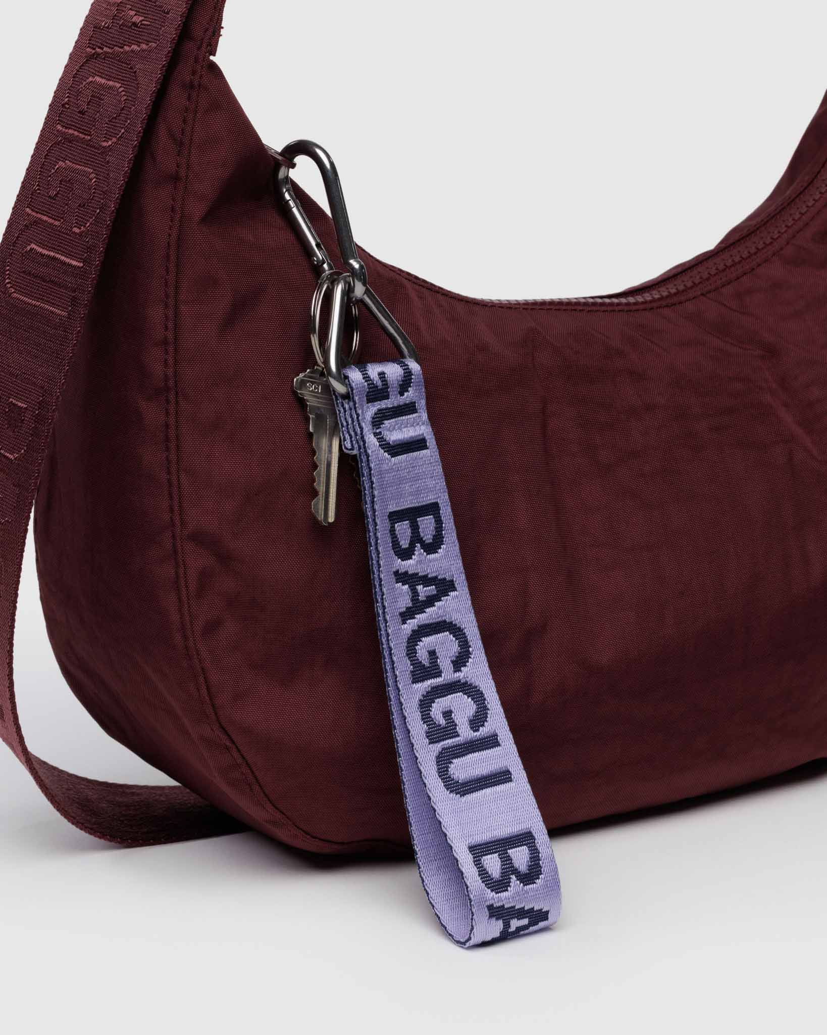 BAGGU Dusty Lilac logo keychain