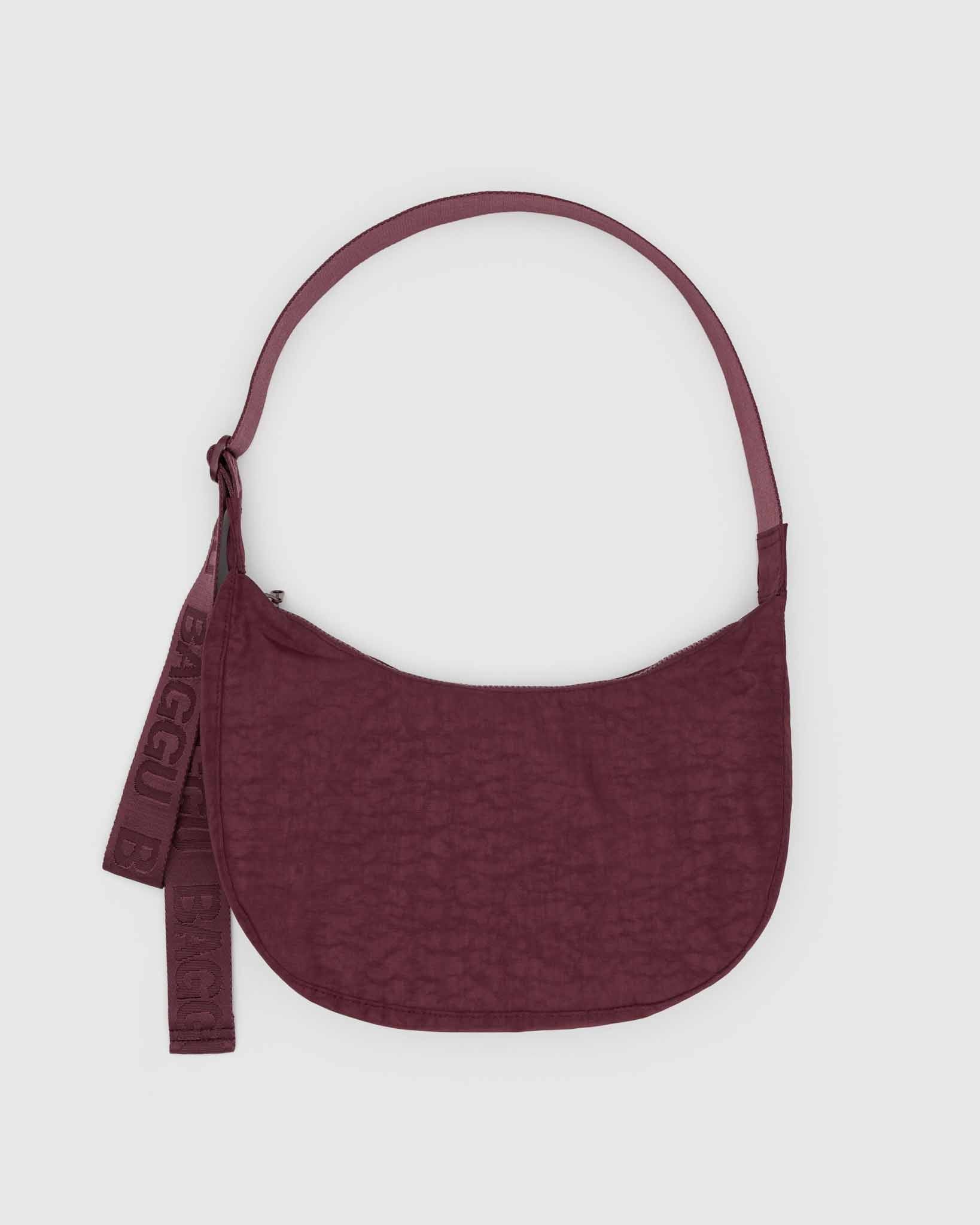BAGGU Mahogany medium nylon crescent bag | BAGGU | Crossbody Bag