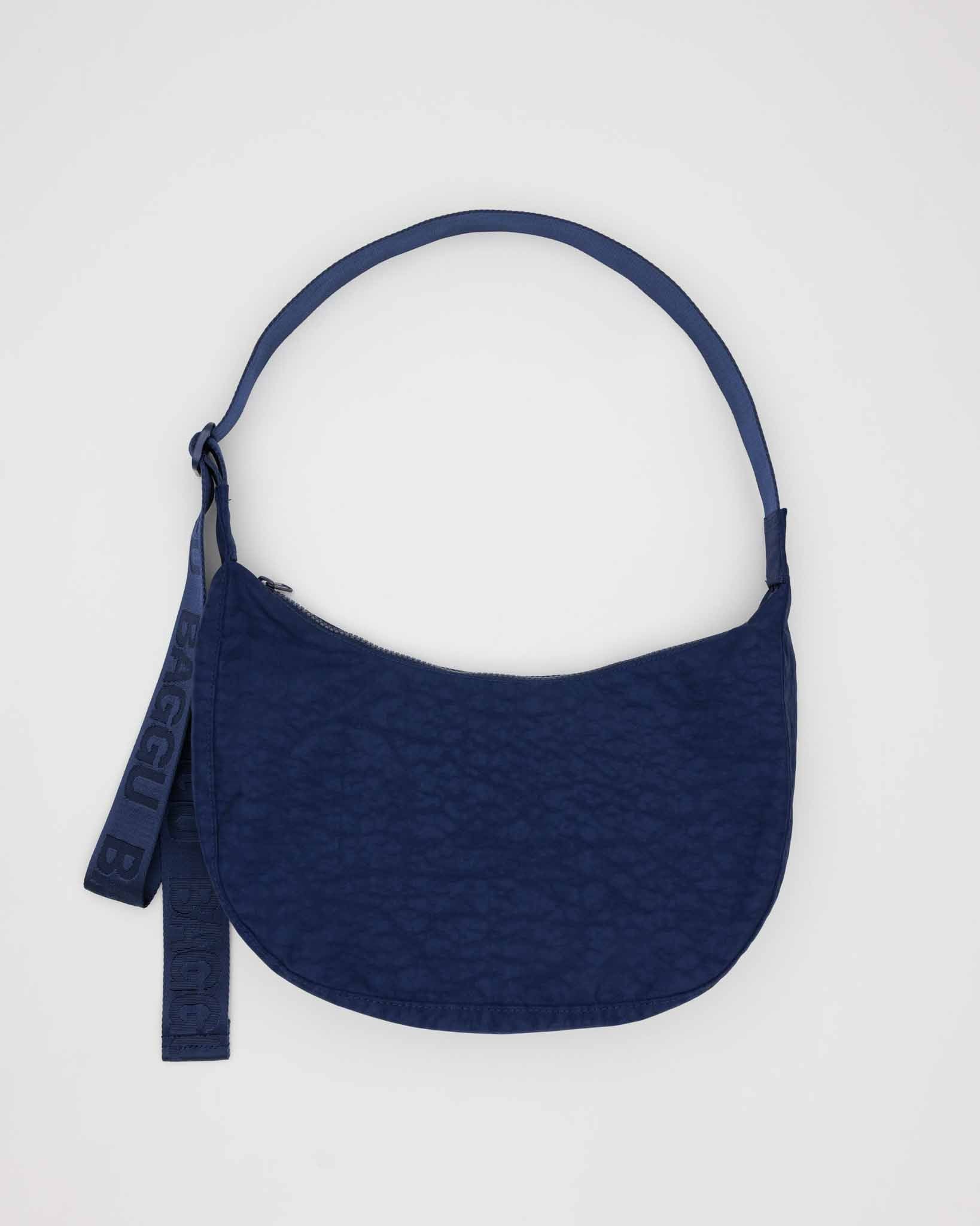 BAGGU Navy medium nylon crescent bag | BAGGU | Crossbody Bag
