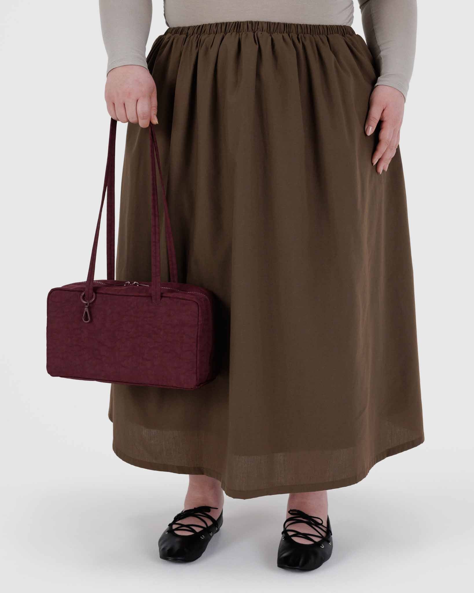 BAGGU Mahogany Nylon Bowler Bag | BAGGU | Shoulder Bag