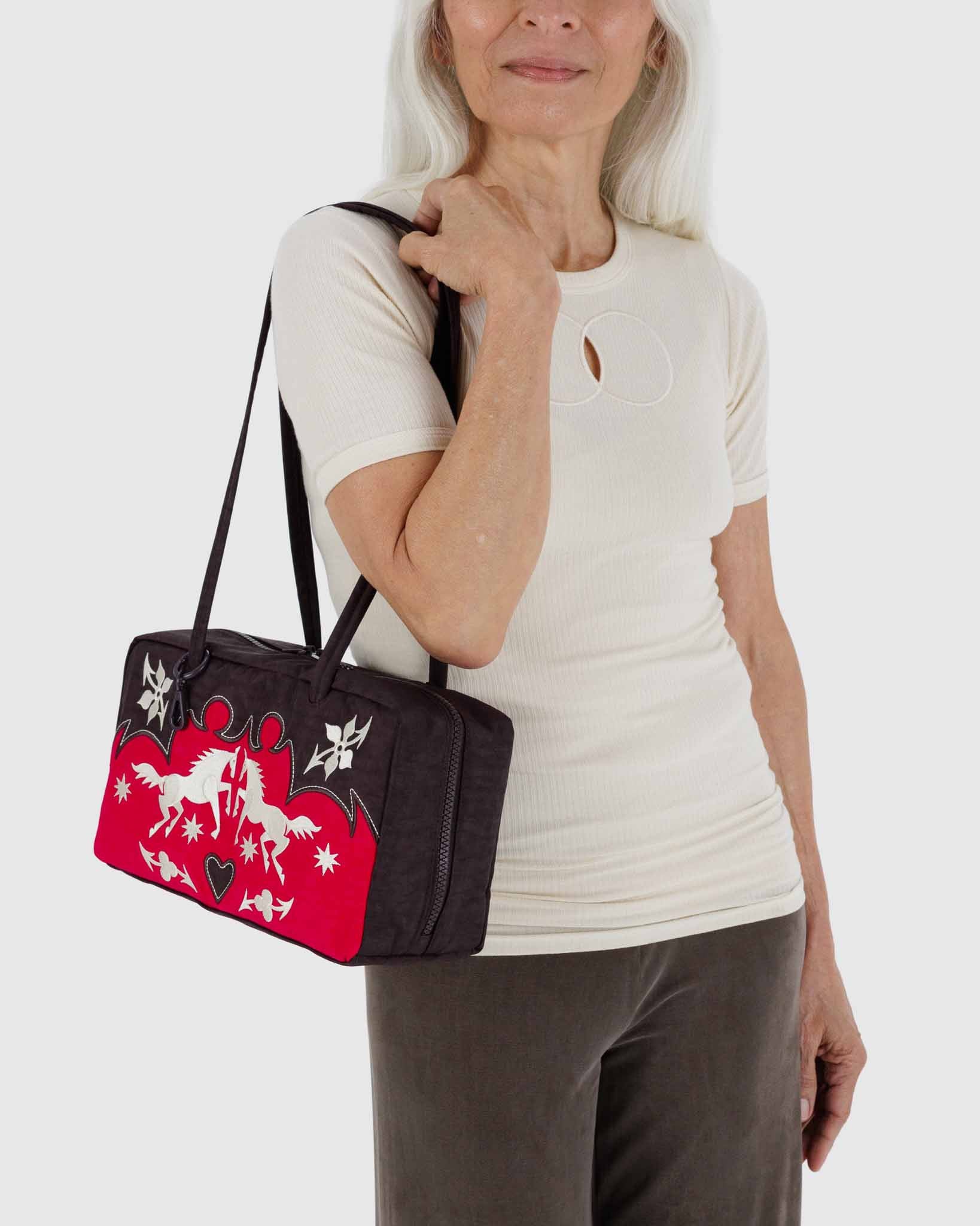 BAGGU Western Appliqué Nylon Bowler Bag | BAGGU | Shoulder Bag
