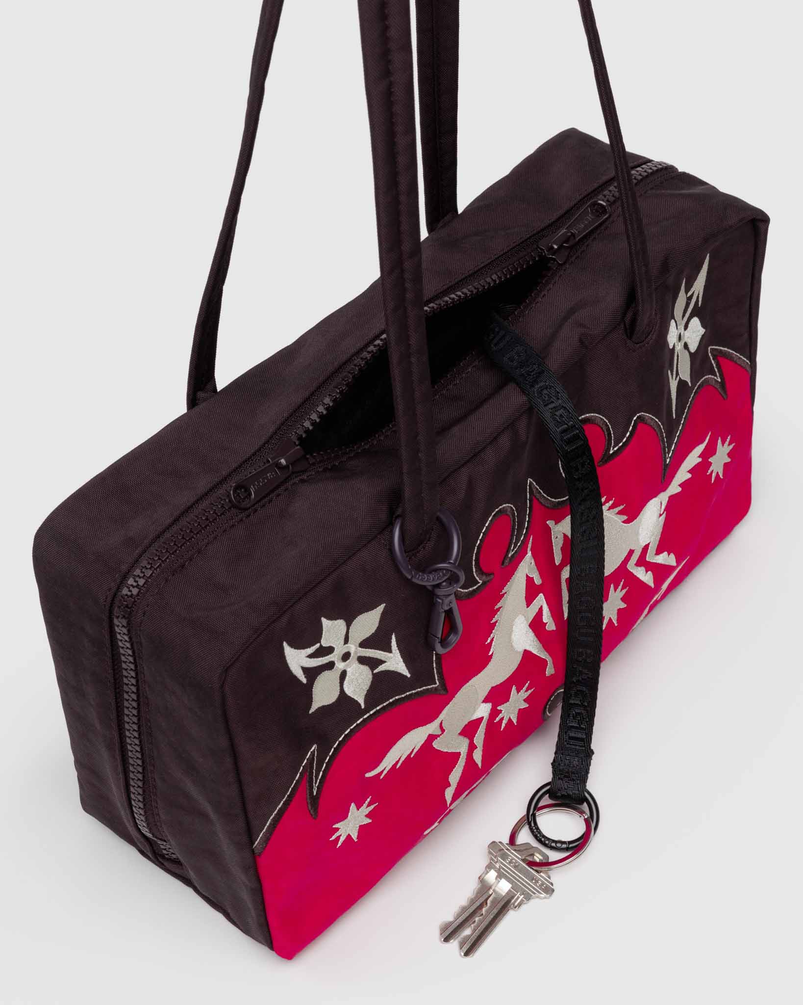 BAGGU Western Appliqué Nylon Bowler Bag | BAGGU | Shoulder Bag