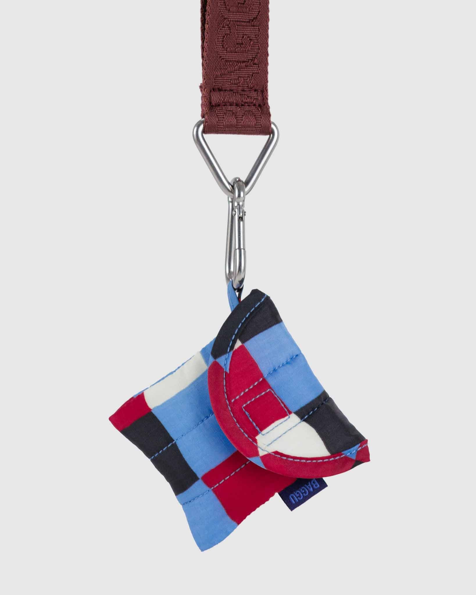 BAGGU Painted Check puffy earbuds case