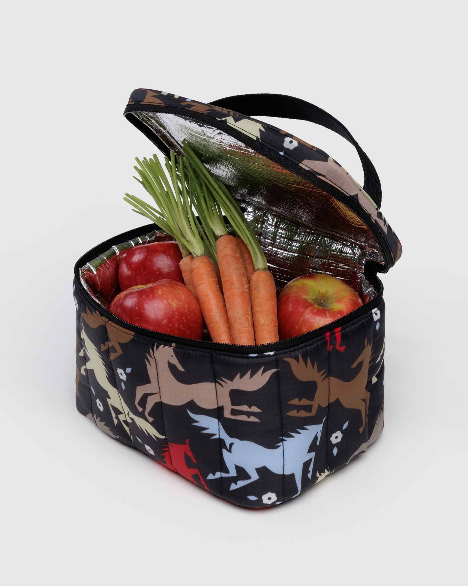 BAGGU Horse Cut-Outs puffy lunch bag | BAGGU | Insulated Lunch Bag