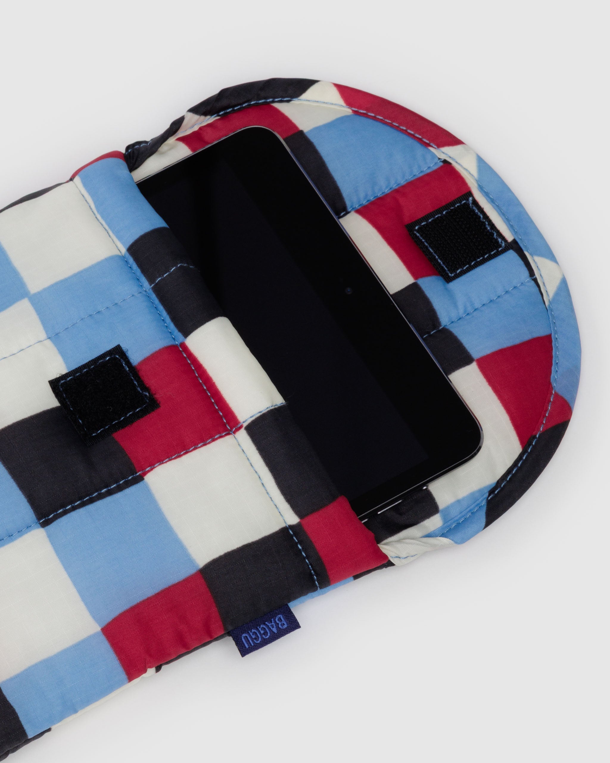Painted Check puffy tablet sleeve 8" BAGGU