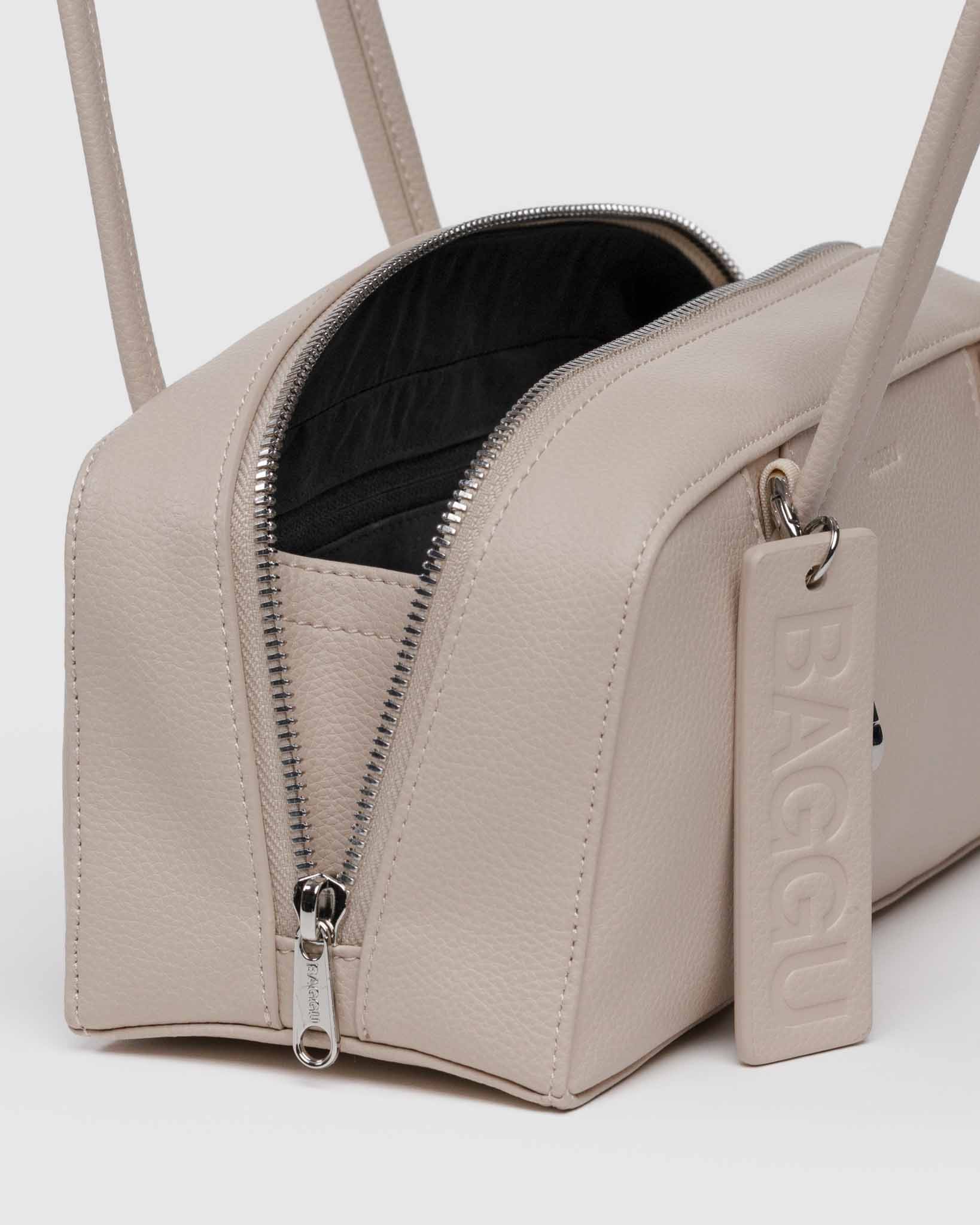Stone Small Recycled Leather Bowler Bag
